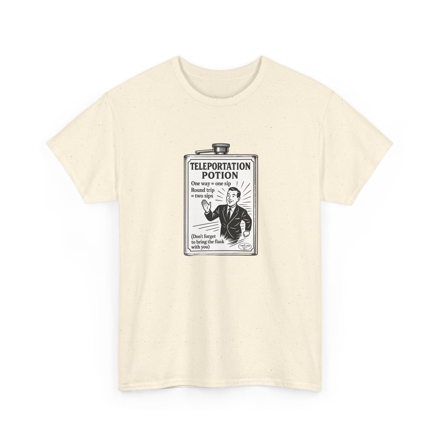 T-shirt graphique humour unisexe 100% coton - "Teleportation Potion"