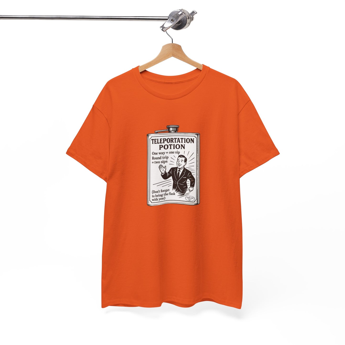 T-shirt graphique humour unisexe 100% coton - "Teleportation Potion"