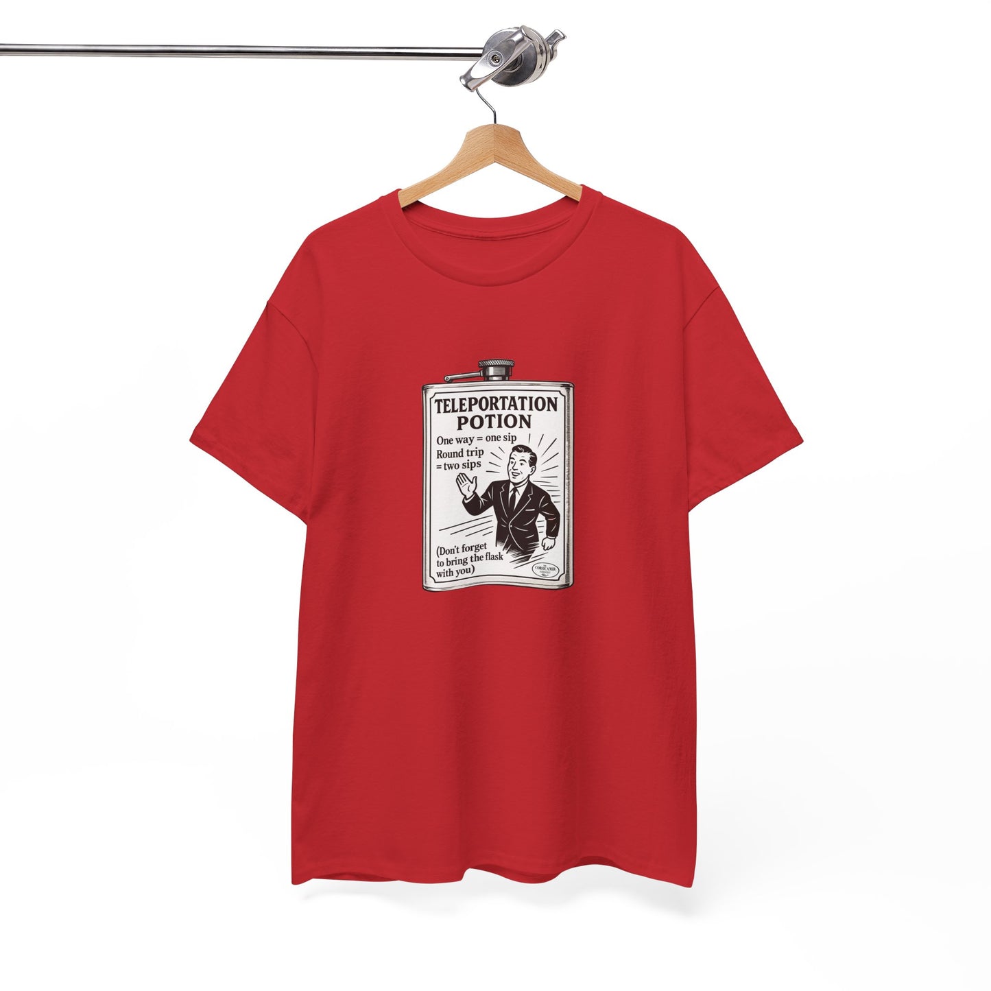 T-shirt graphique humour unisexe 100% coton - "Teleportation Potion"
