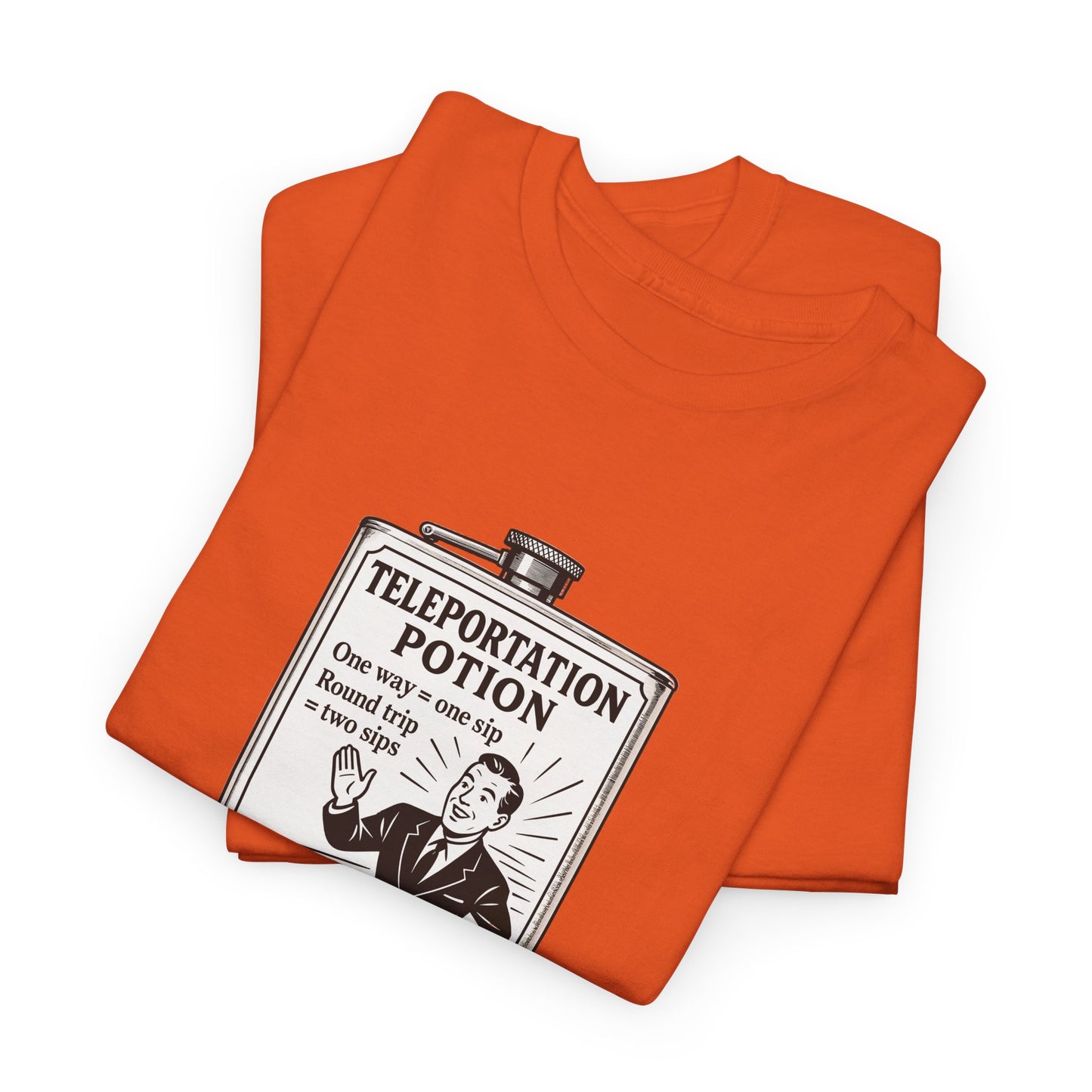 T-shirt graphique humour unisexe 100% coton - "Teleportation Potion"