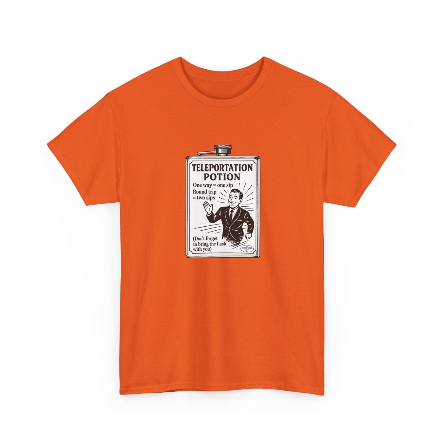 T-shirt graphique humour unisexe 100% coton - "Teleportation Potion"