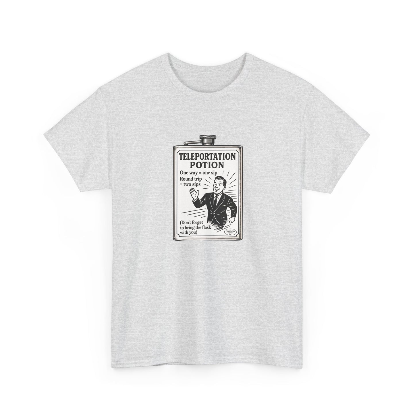 T-shirt graphique humour unisexe 100% coton - "Teleportation Potion"