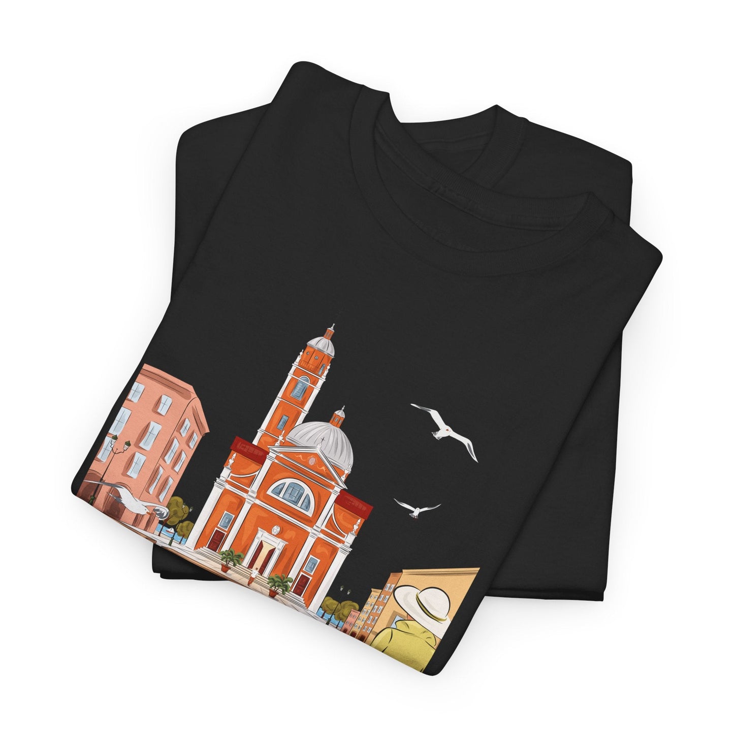 "Entre ciel et mer" fond clair - T-shirt unisexe 100% coton éco - responsable - The Corsicaner