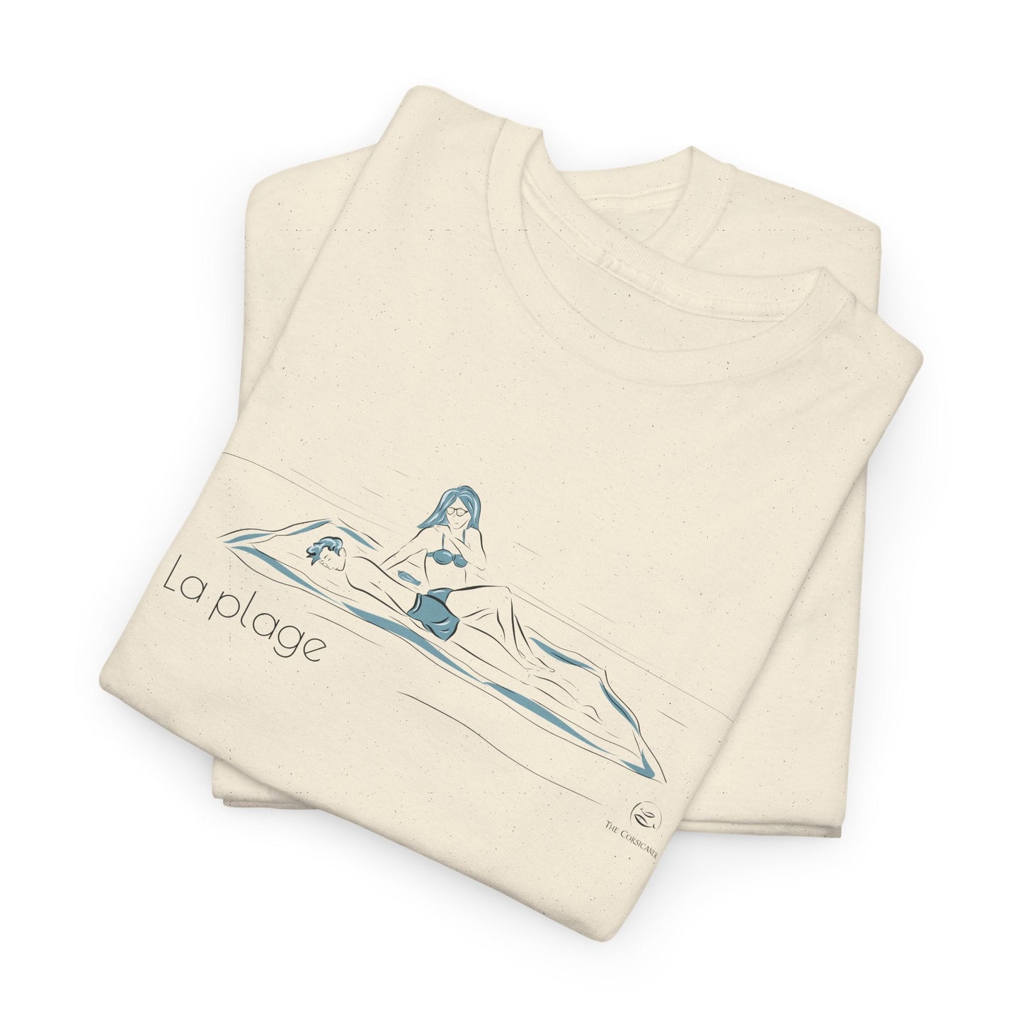 "La plage" T-shirt unisexe 100% coton éco - responsable - The Corsicaner