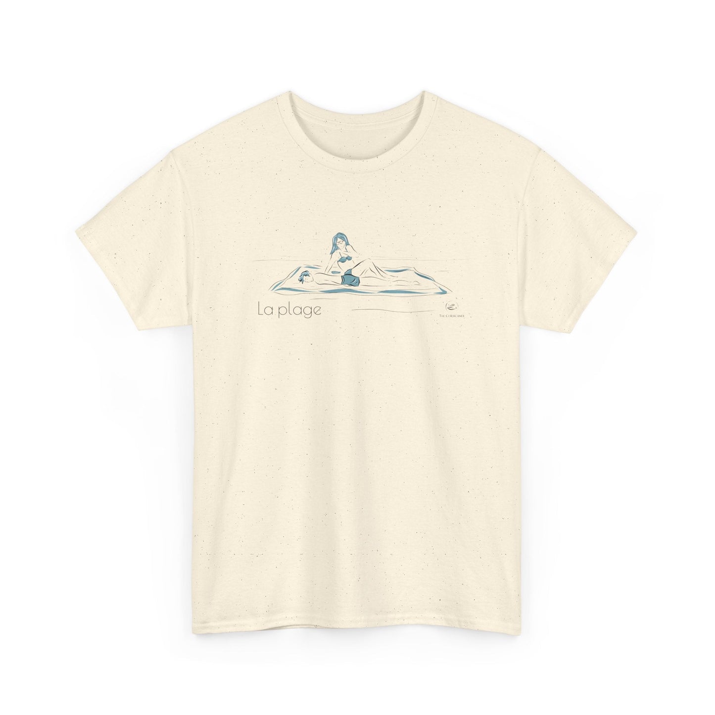 "La plage" T-shirt unisexe 100% coton éco - responsable - The Corsicaner