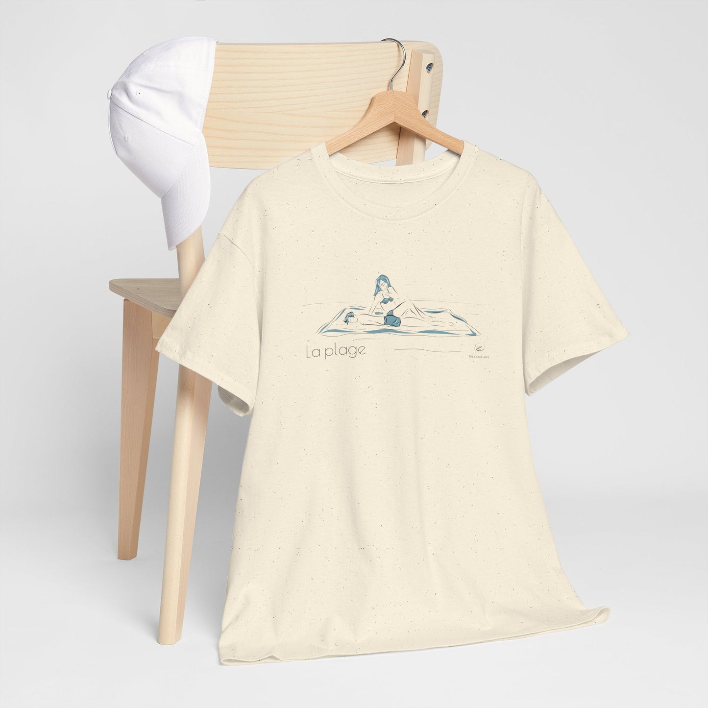 "La plage" T-shirt unisexe 100% coton éco - responsable - The Corsicaner