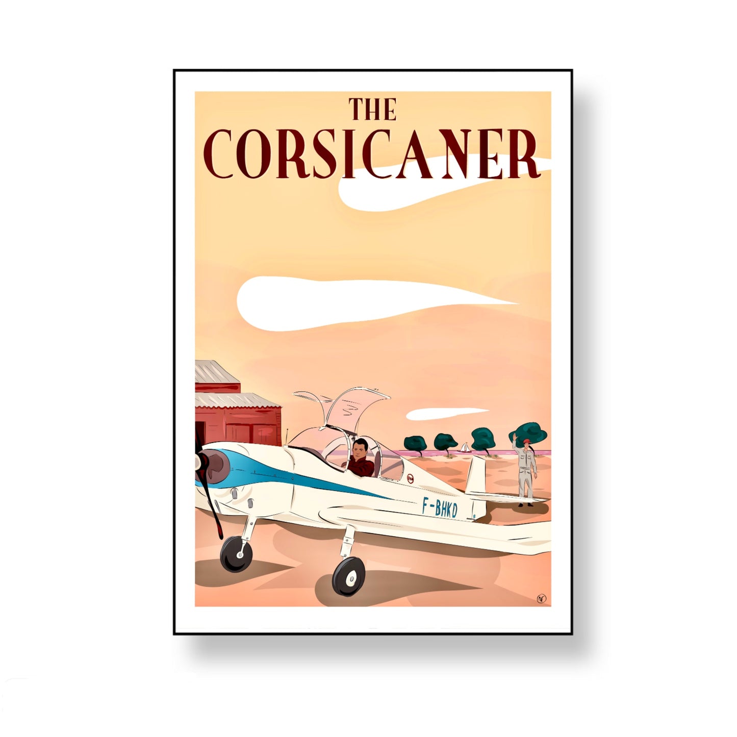 L’aéro - club de la Corse (tirage d’art) - The Corsicaner