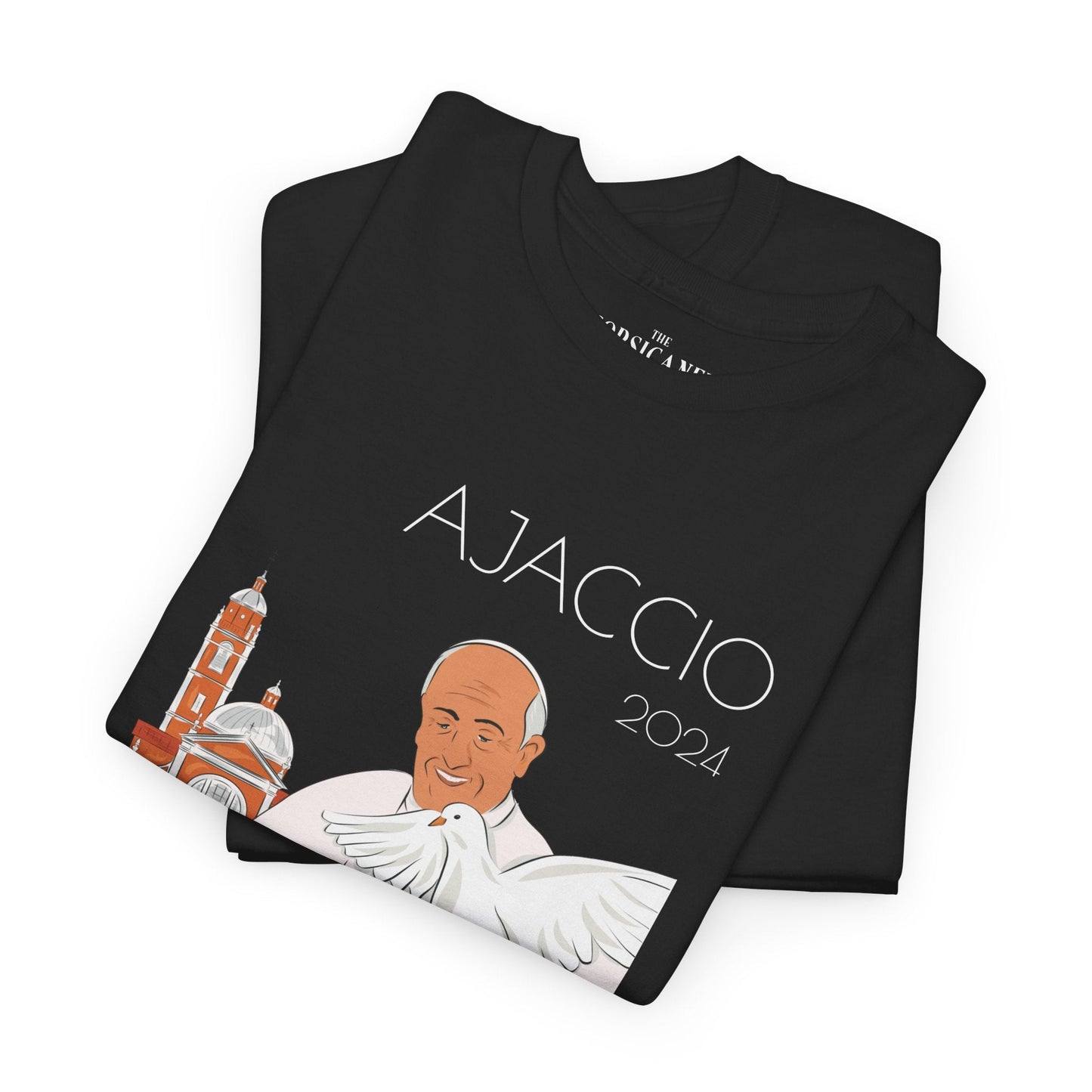 "Le Pape François à Ajaccio" - T-shirt unisexe 100% coton éco - responsable - The Corsicaner