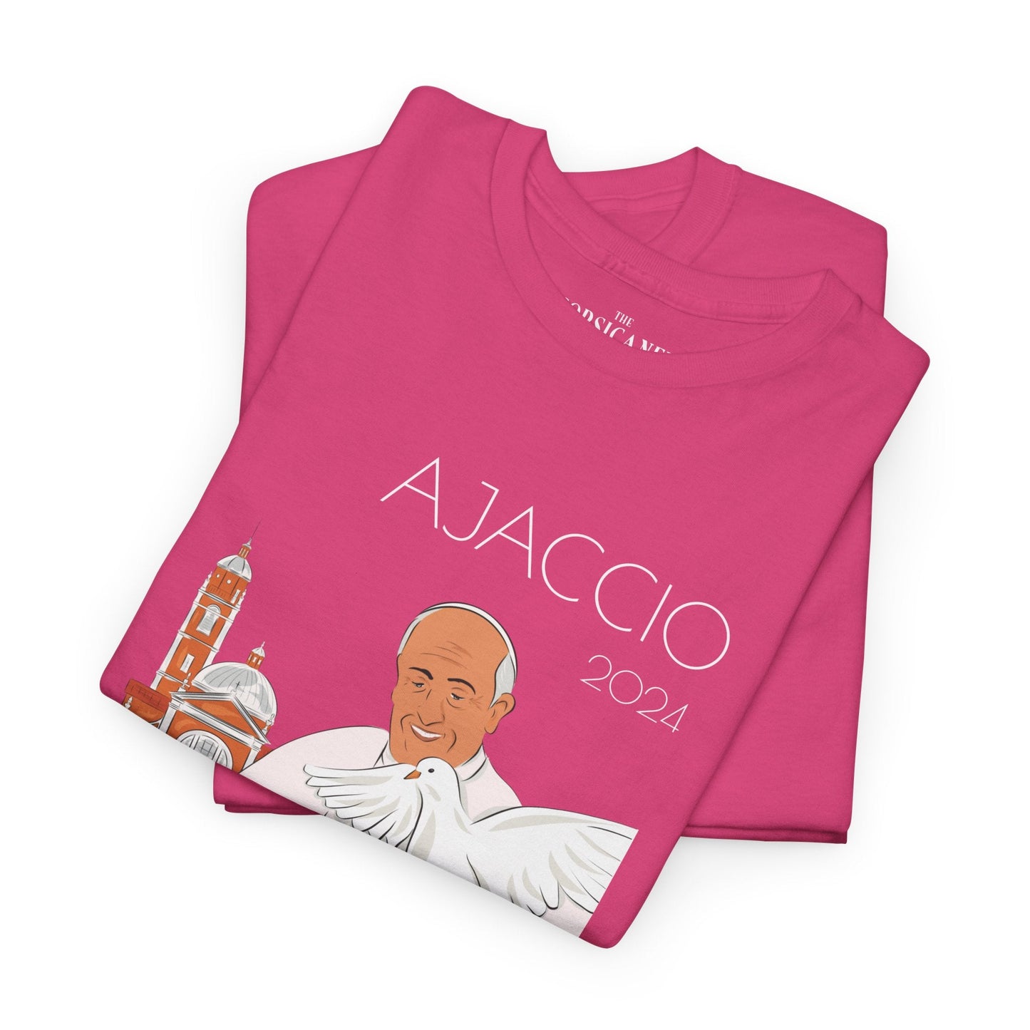 "Le Pape François à Ajaccio" - T-shirt unisexe 100% coton éco - responsable - The Corsicaner