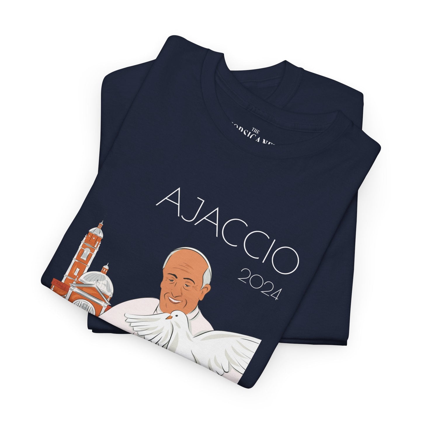 "Le Pape François à Ajaccio" - T-shirt unisexe 100% coton éco - responsable - The Corsicaner