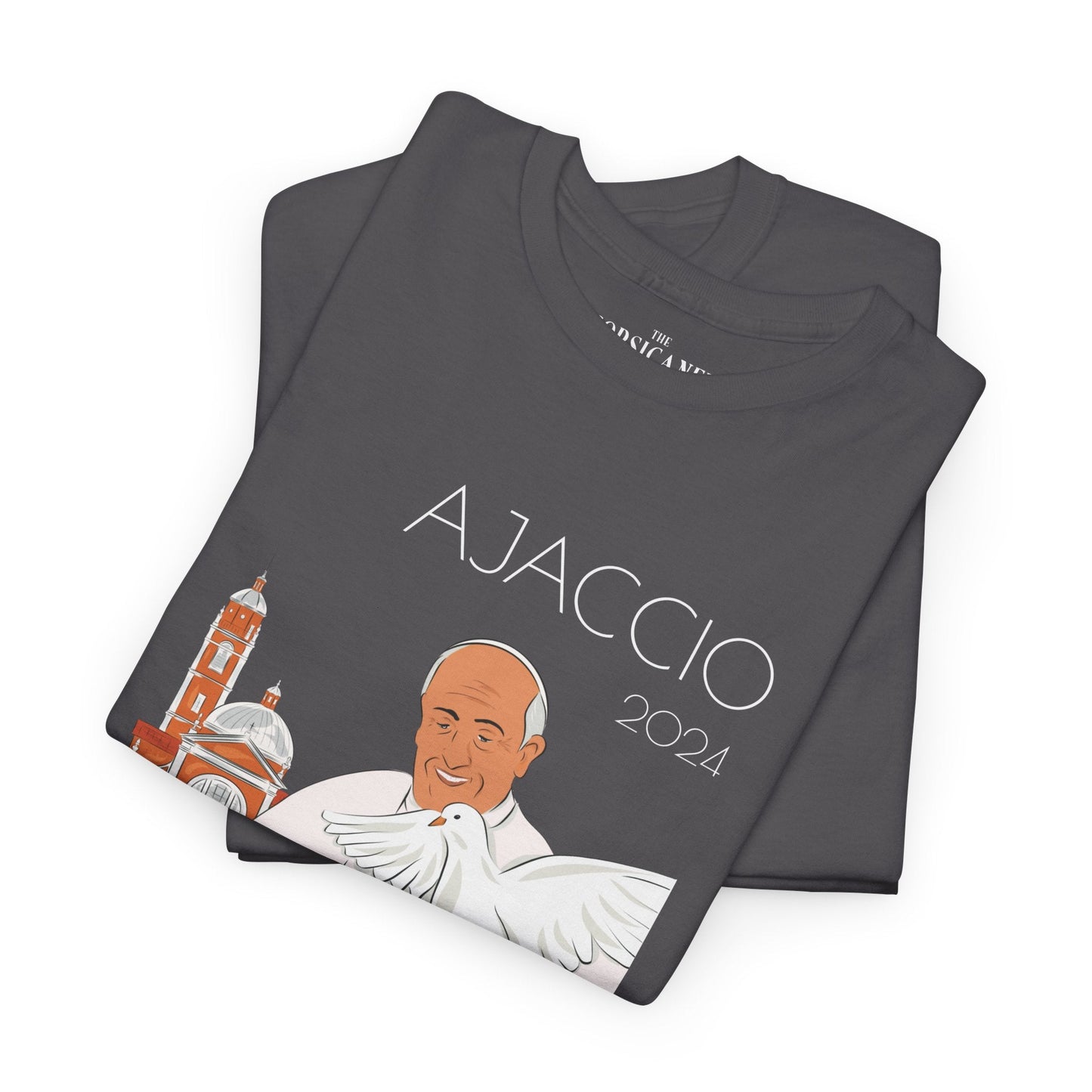 "Le Pape François à Ajaccio" - T-shirt unisexe 100% coton éco - responsable - The Corsicaner