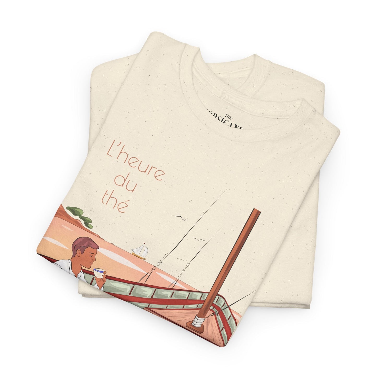 "L'heure du Thé" fond clair - T-shirt unisexe 100% coton éco - responsable - The Corsicaner