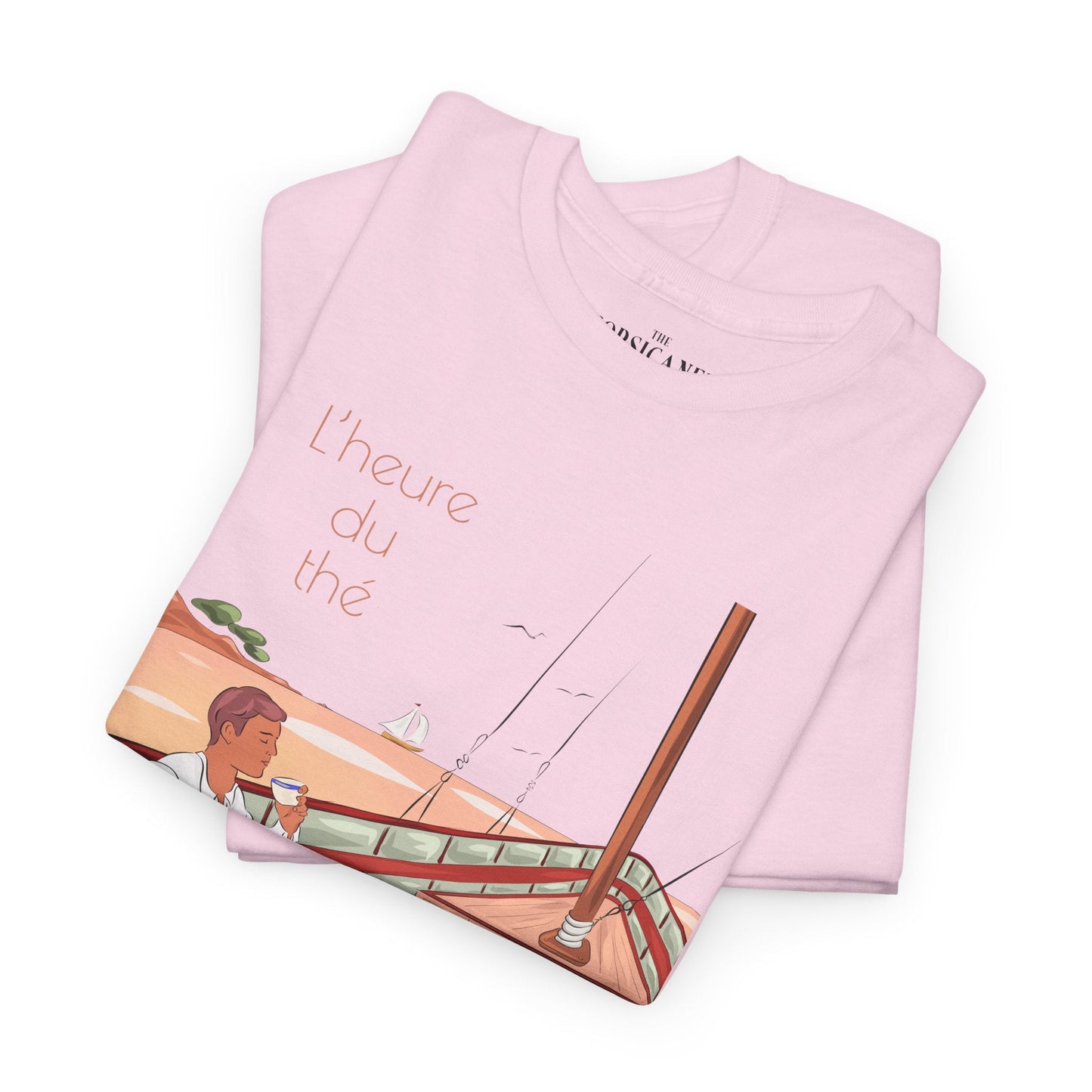 "L'heure du Thé" fond clair - T-shirt unisexe 100% coton éco - responsable - The Corsicaner