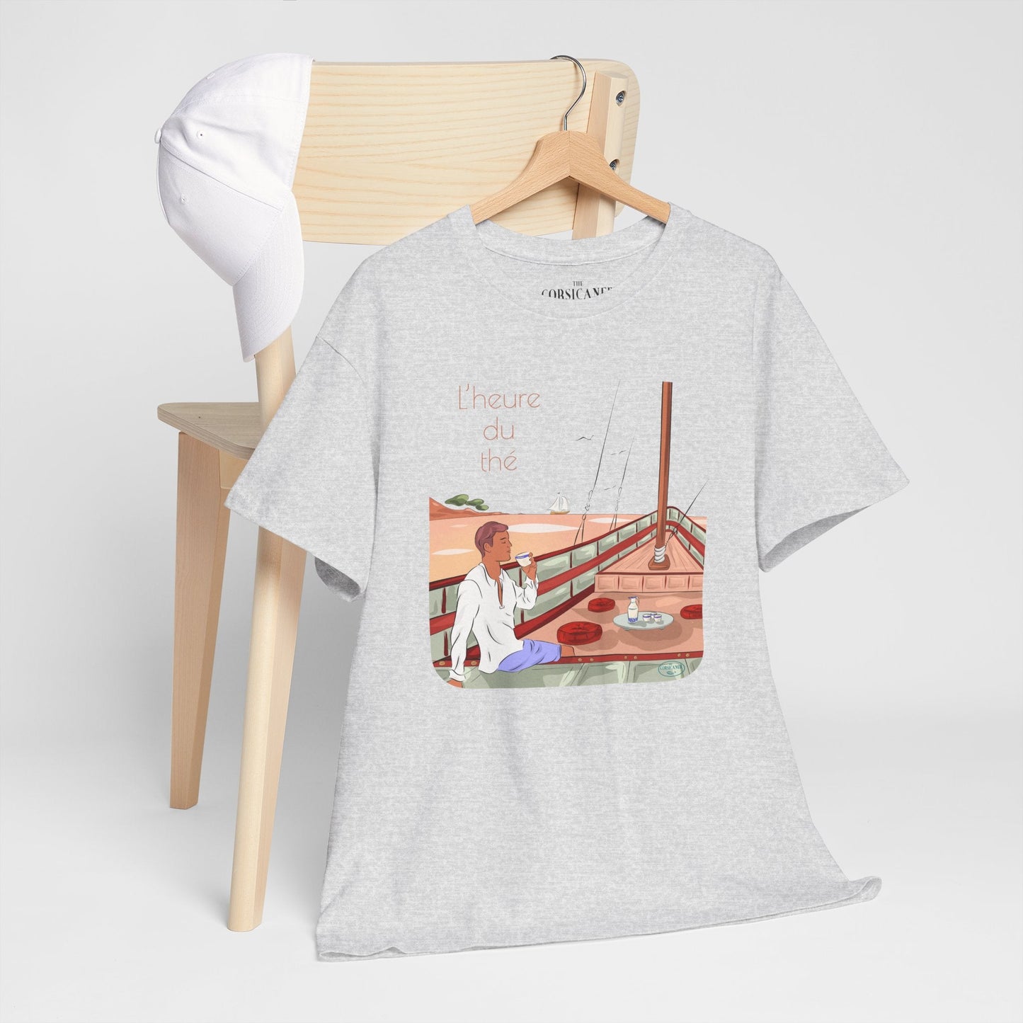 "L'heure du Thé" fond clair - T-shirt unisexe 100% coton éco - responsable - The Corsicaner