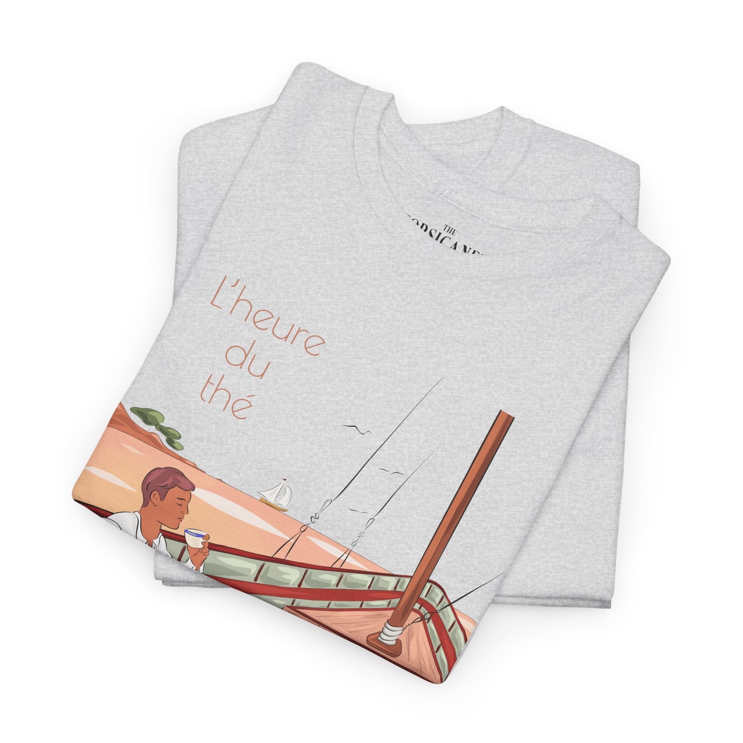 "L'heure du Thé" fond clair - T-shirt unisexe 100% coton éco - responsable - The Corsicaner