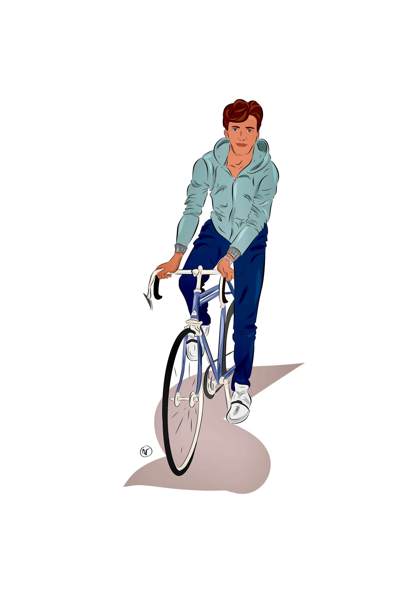 Mon portrait couleur dessiné à la main sur fond neutre - The Corsicaner