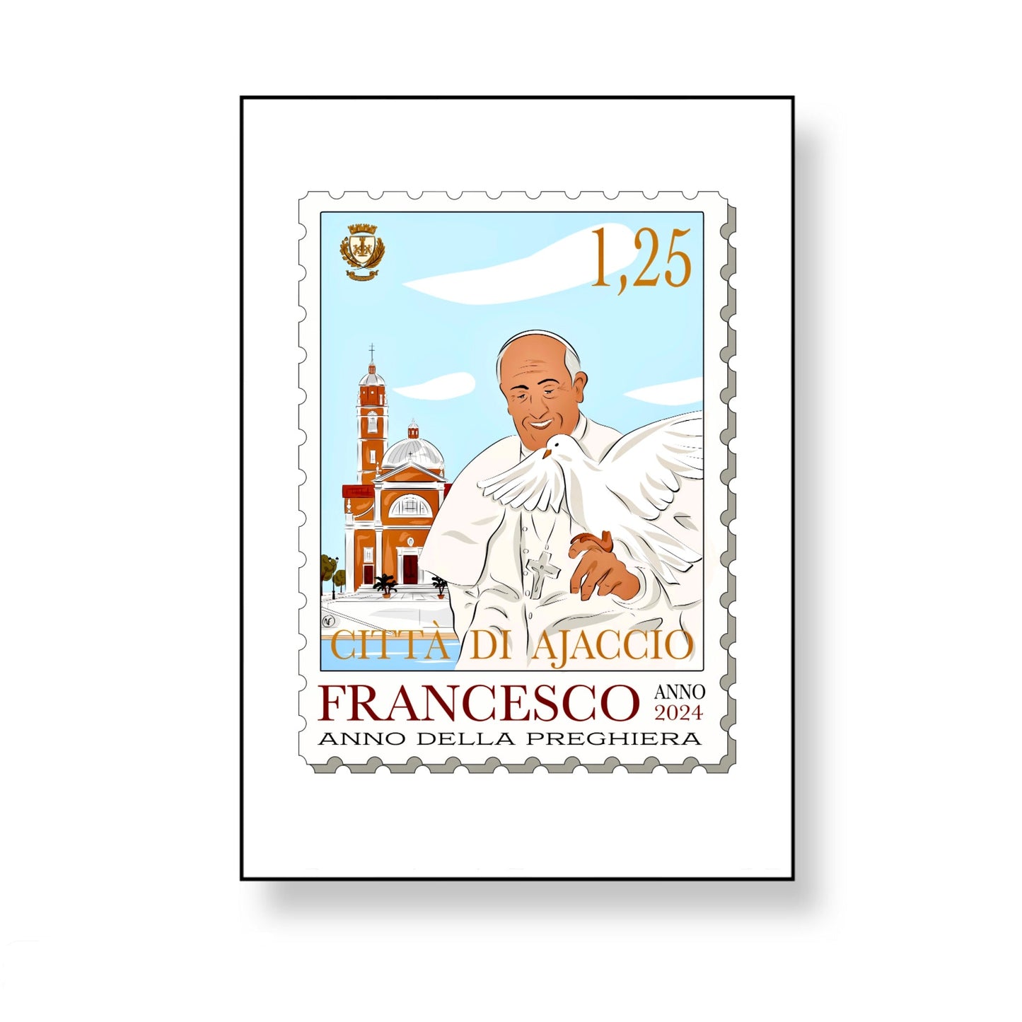 Papa Francesco ad Ajaccio (tirage d’art) - Le Pape François à Ajaccio - The Corsicaner