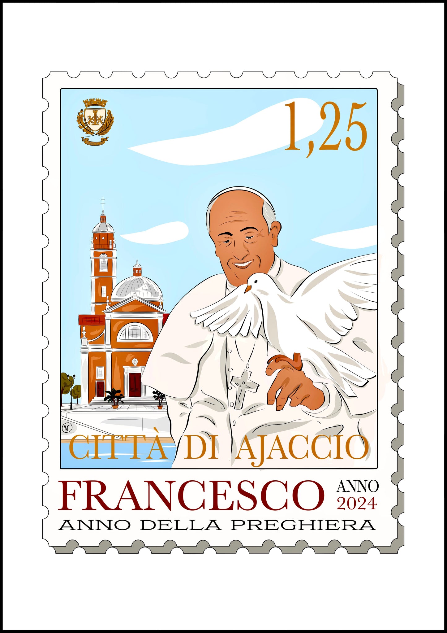 Papa Francesco ad Ajaccio (tirage d’art) - Le Pape François à Ajaccio - The Corsicaner