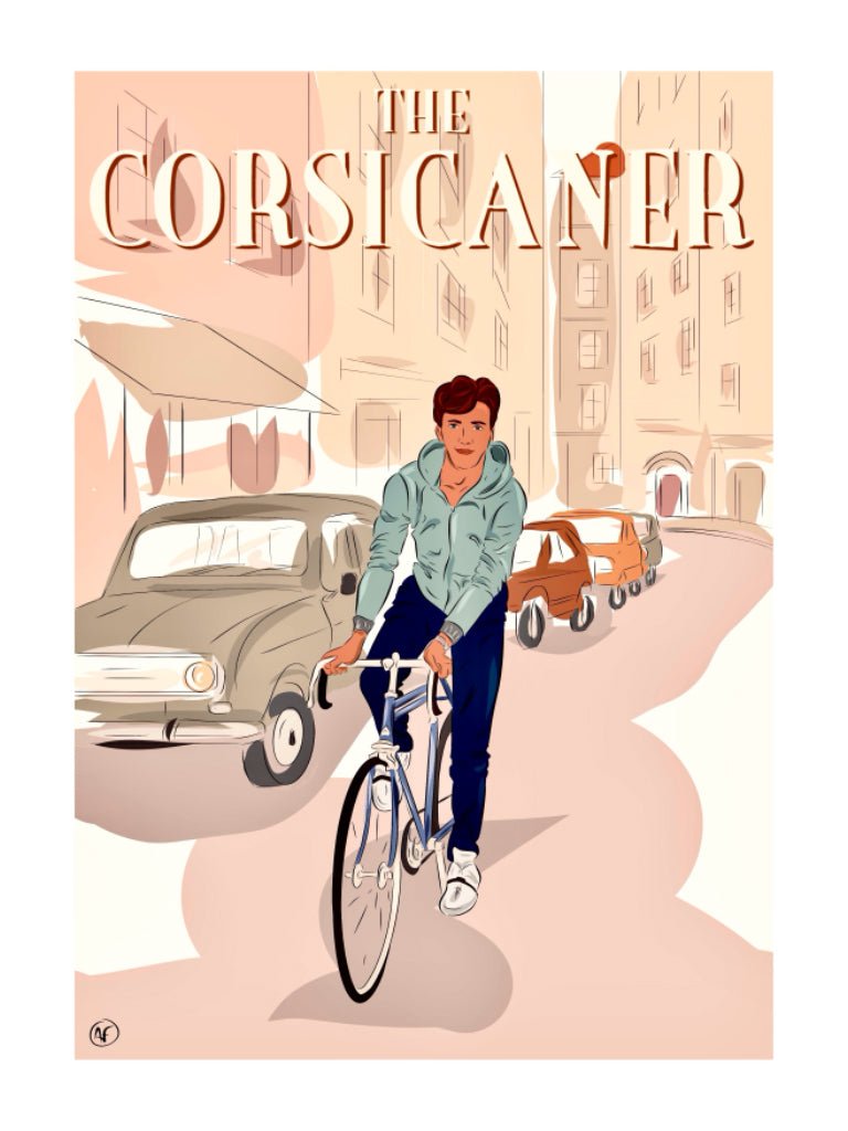 Portrait couleur dessiné à la main sur fond couleur - The Corsicaner