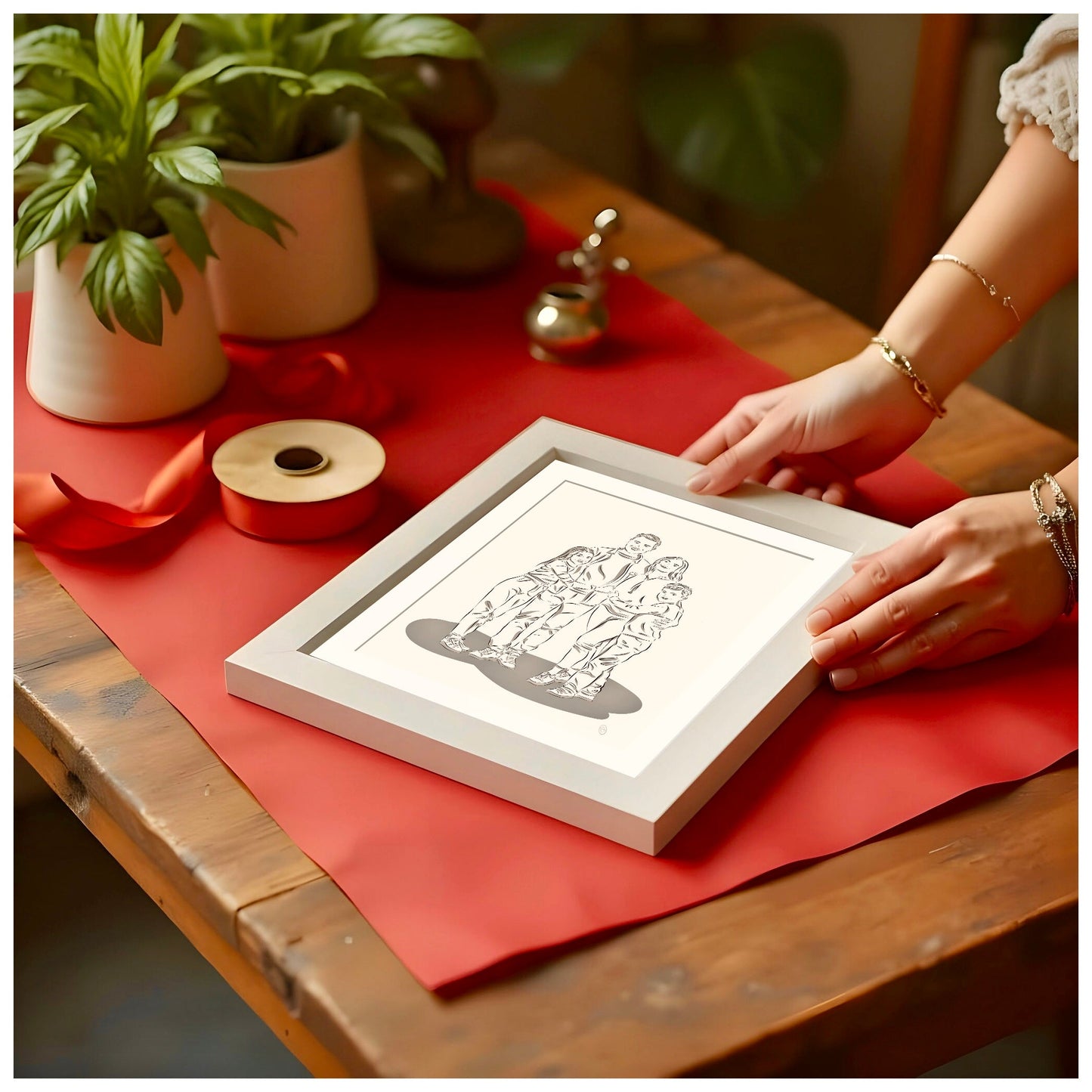 Portrait de famille Line Art - The Corsicaner