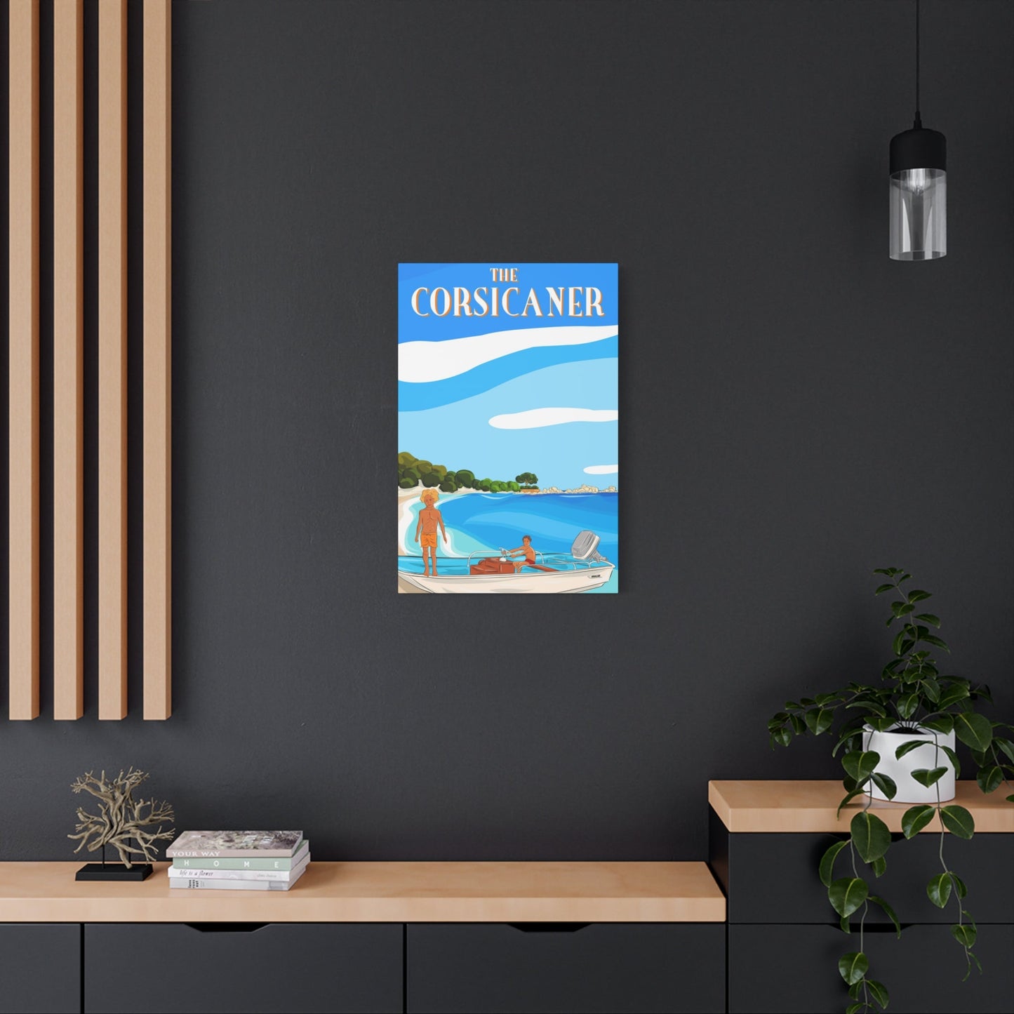 The Corsicaner Matte Canvas Wall Art - Dessine - moi le pin parasol - The Corsicaner