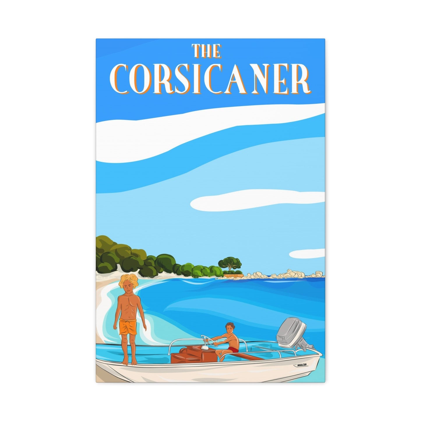 The Corsicaner Matte Canvas Wall Art - Dessine - moi le pin parasol - The Corsicaner