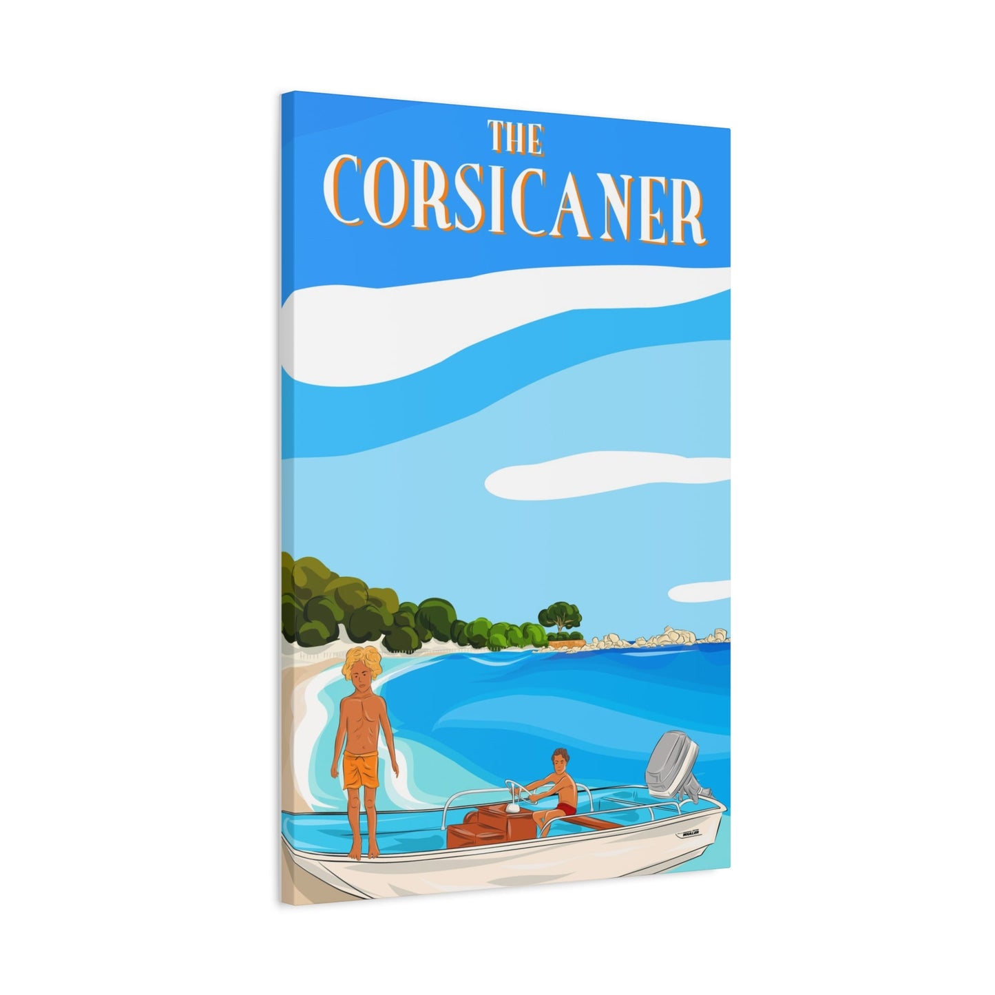 The Corsicaner Matte Canvas Wall Art - Dessine - moi le pin parasol - The Corsicaner