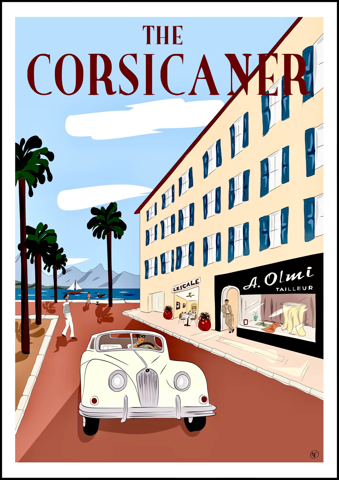 La place des Palmiers (tirage d’art) - The Corsicaner