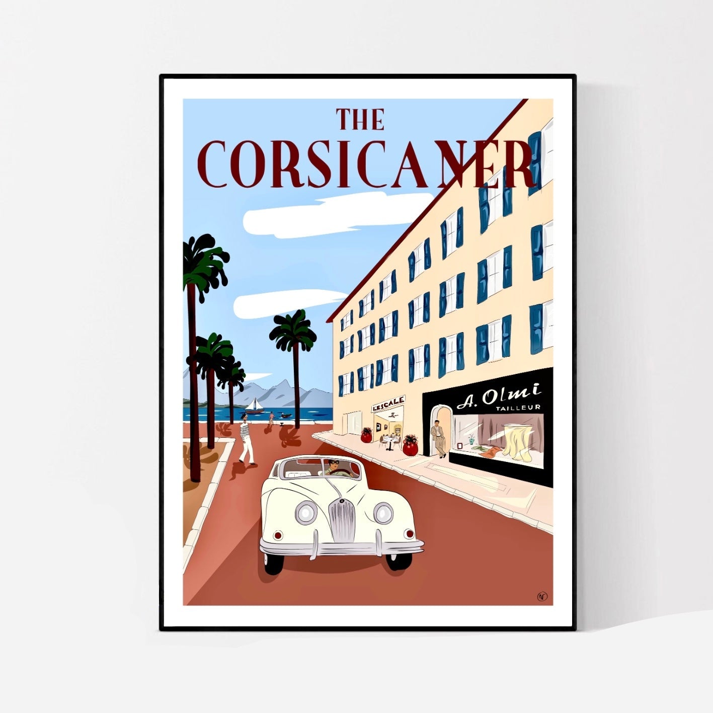 La place des Palmiers (tirage d’art) - The Corsicaner
