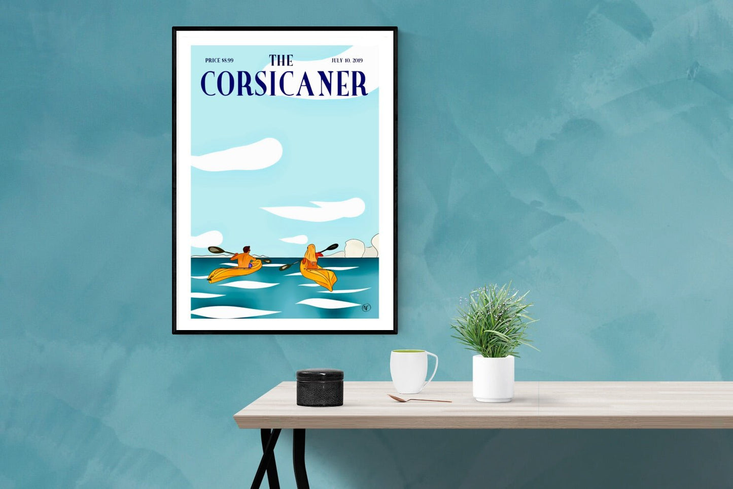 Promenade en kayaks (tirage d’art) - The Corsicaner