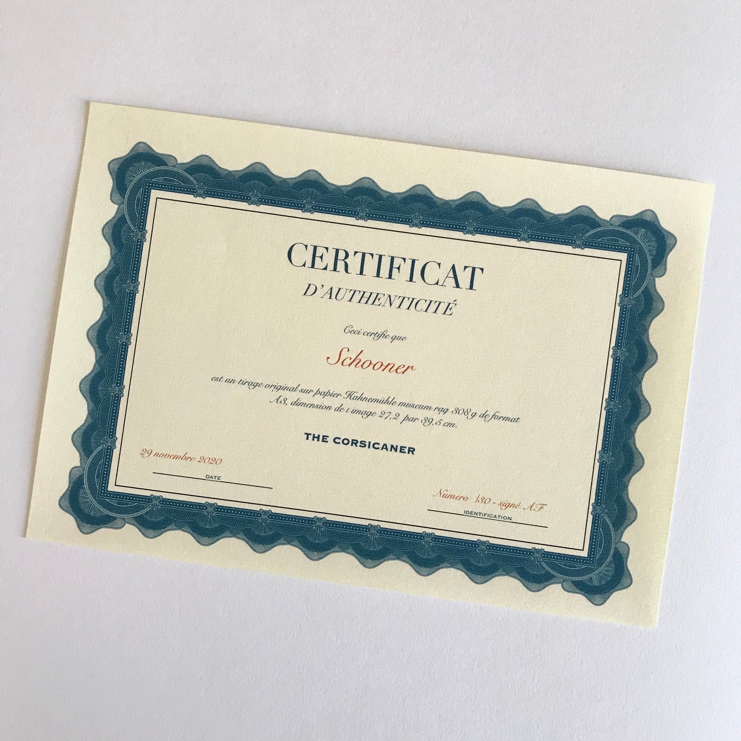 Schooner (tirage d’art) - The Corsicaner