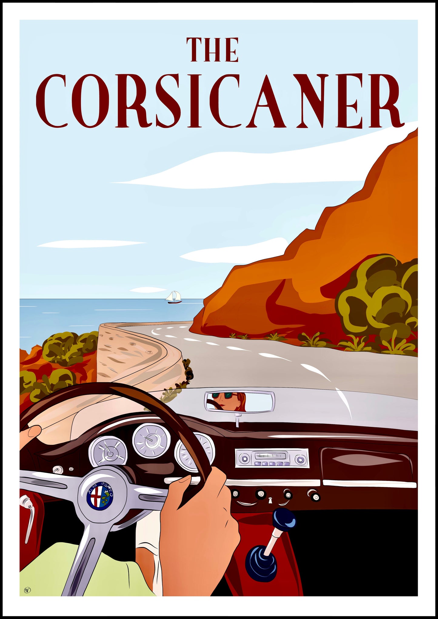 Sur la route des calanques (tirage d’art) - The Corsicaner