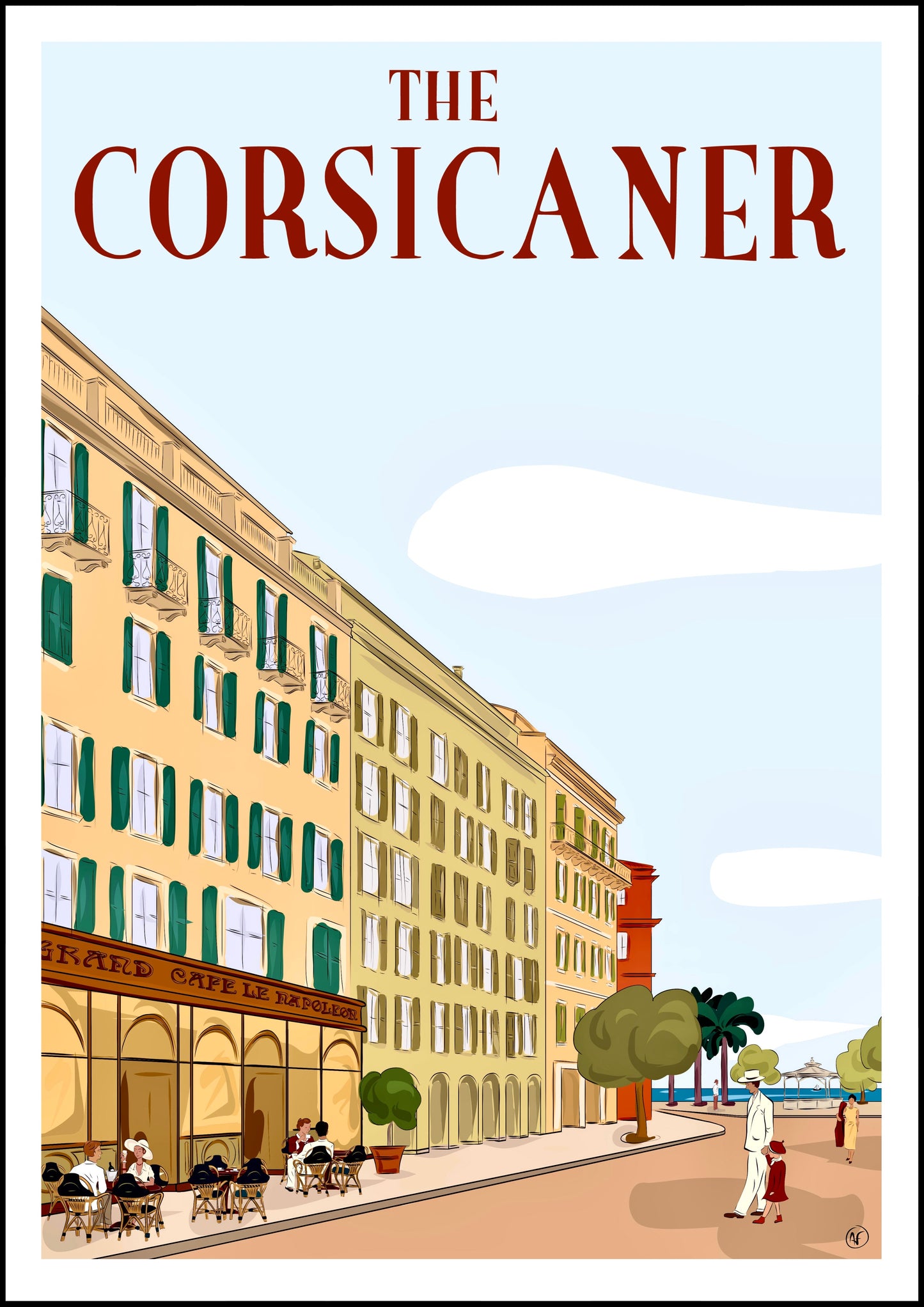 Un café au Napoléon (tirage d’art) - The Corsicaner