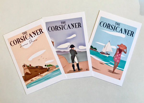 Lot de 12 cartes postales sur papier vergé