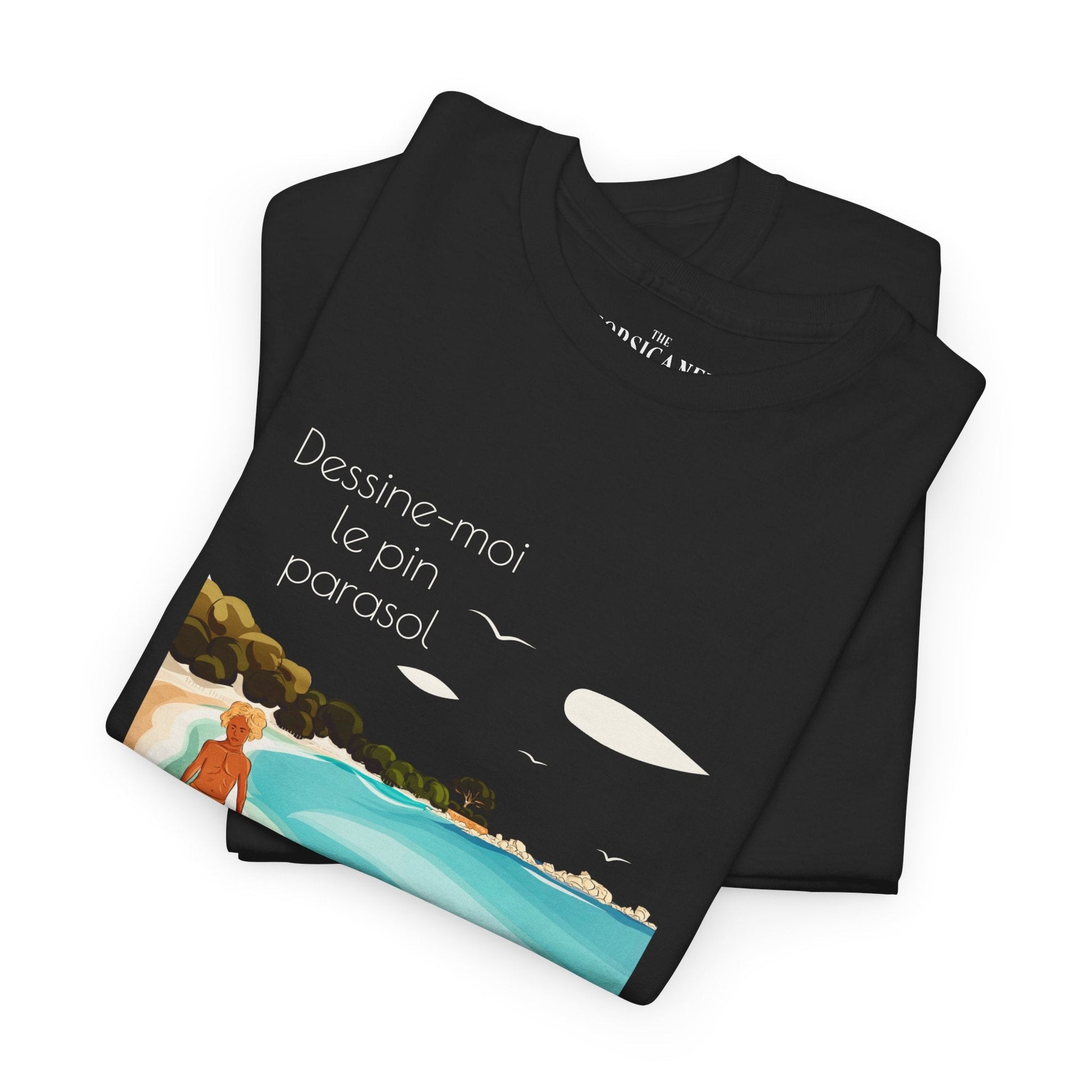 "Dessine - moi le pin parasol" - T-shirt unisexe 100% coton éco - responsable - The Corsicaner