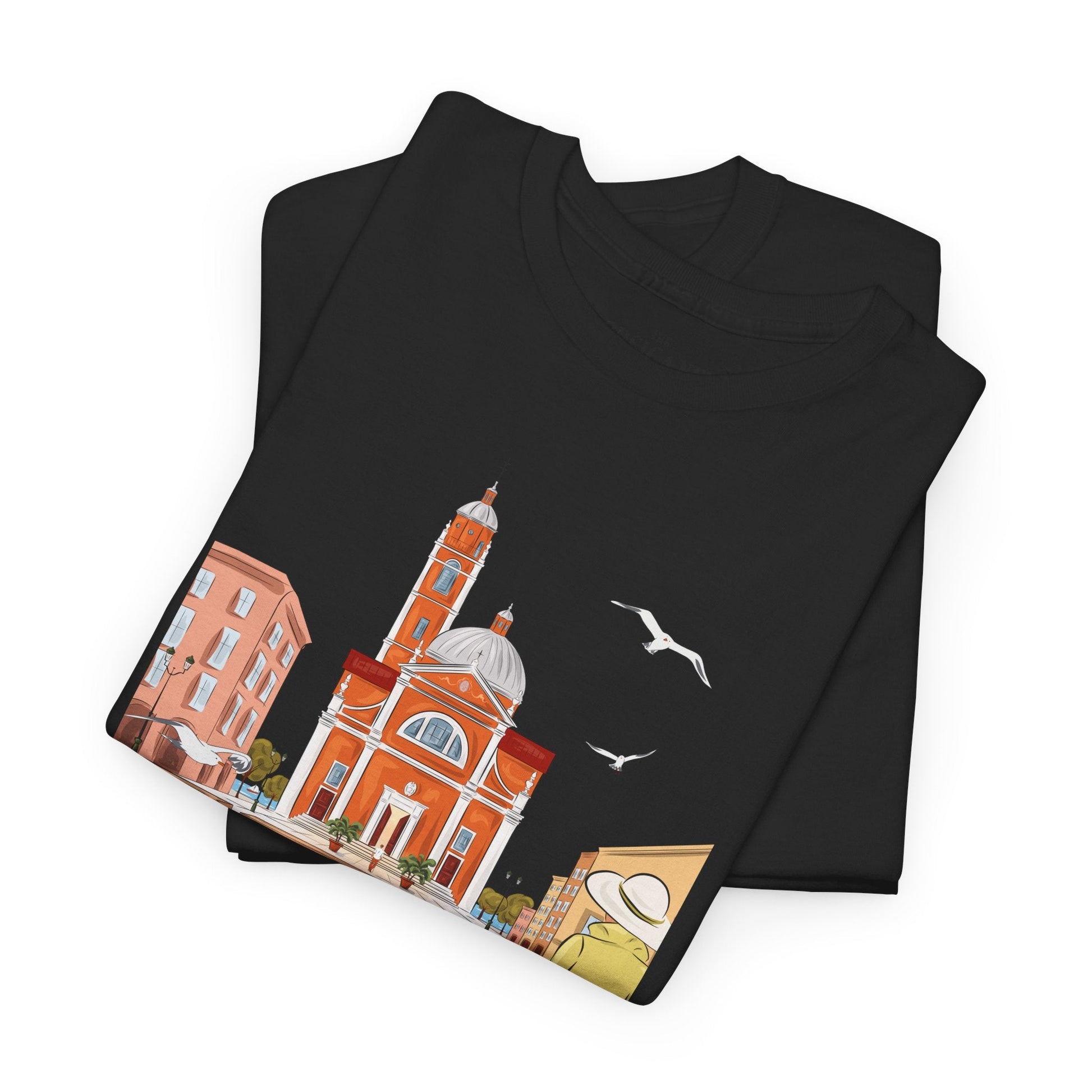 "Entre ciel et mer" fond clair - T-shirt unisexe 100% coton éco - responsable - The Corsicaner