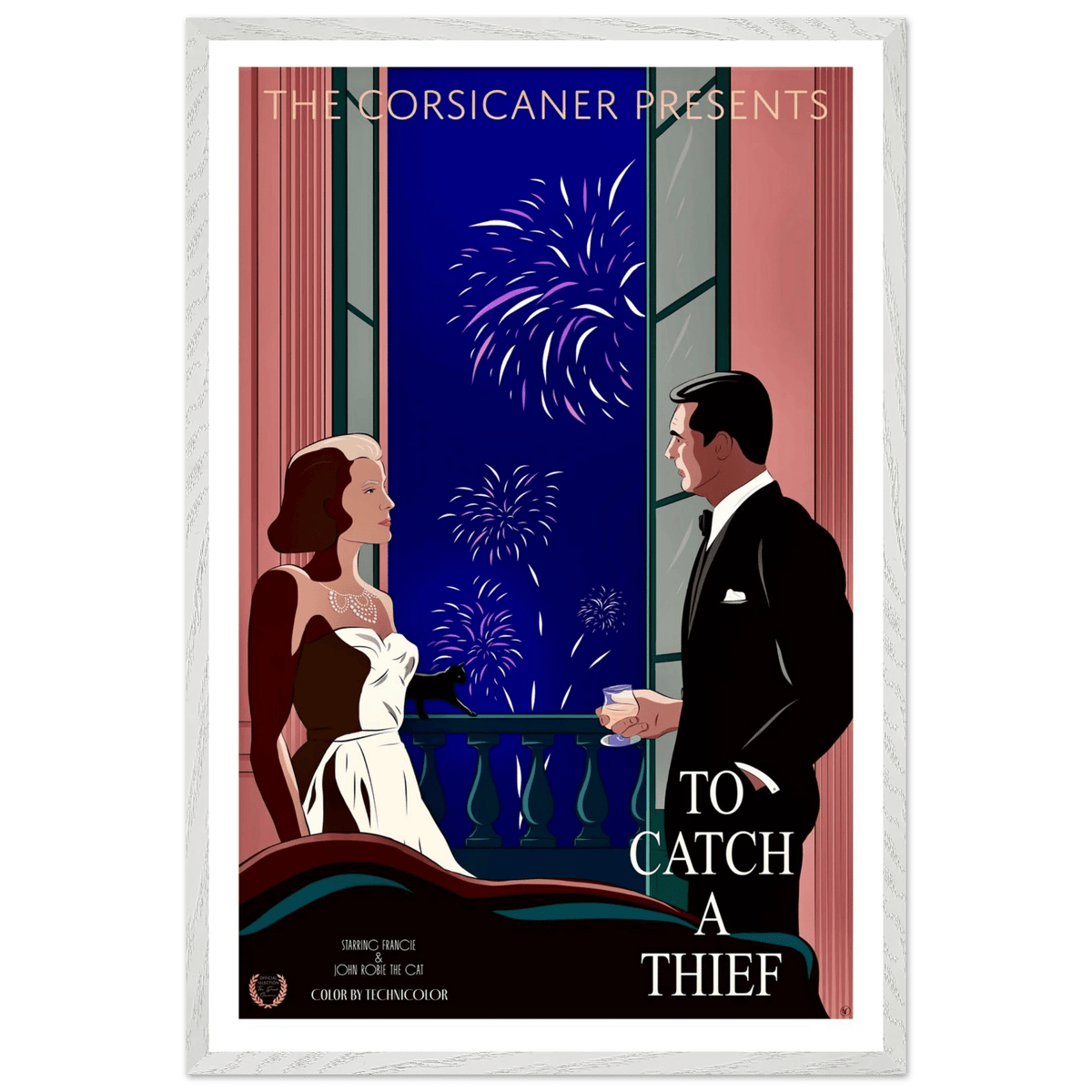 Framed Poster - 60x90 cm / 24x36″ To catch a thief Alternative movie poster - Free shipping - The Corsicaner
