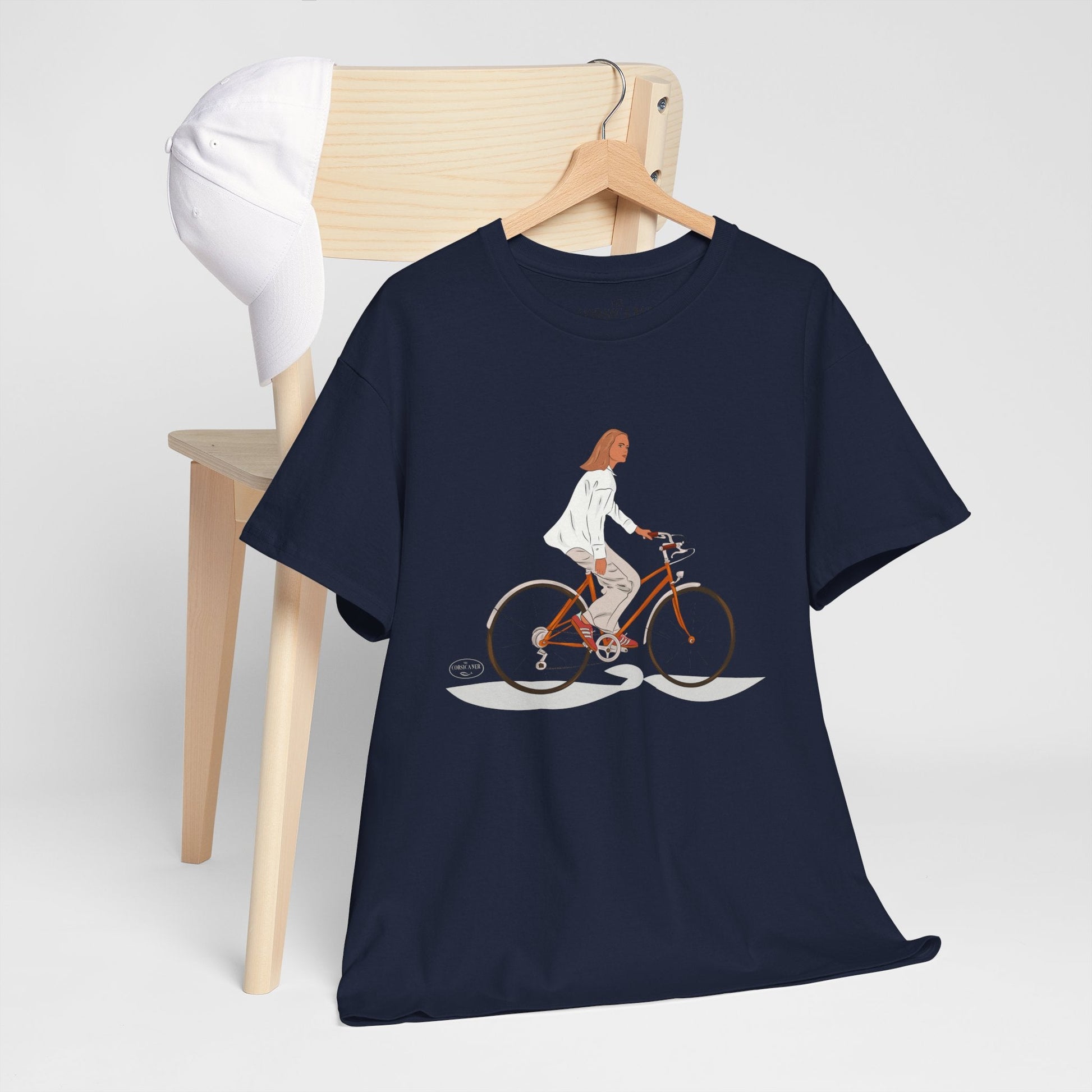 "La bicyclette" - T-shirt unisexe 100% coton éco - responsable - The Corsicaner
