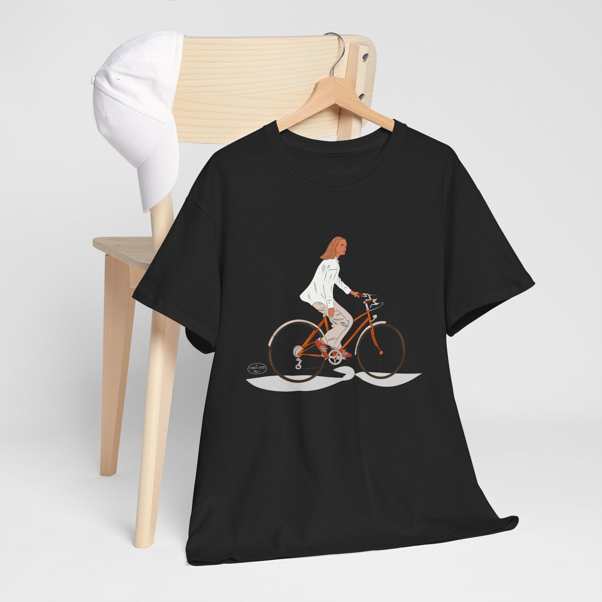 "La bicyclette" - T-shirt unisexe 100% coton éco - responsable - The Corsicaner
