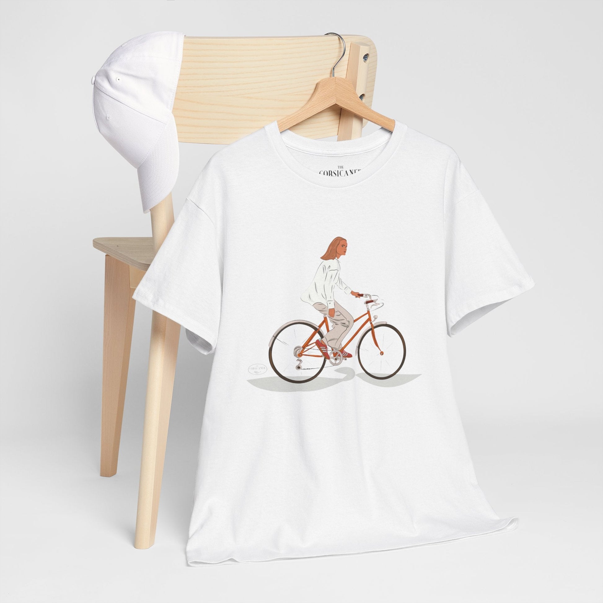"La bicyclette" - T-shirt unisexe 100% coton éco - responsable - The Corsicaner