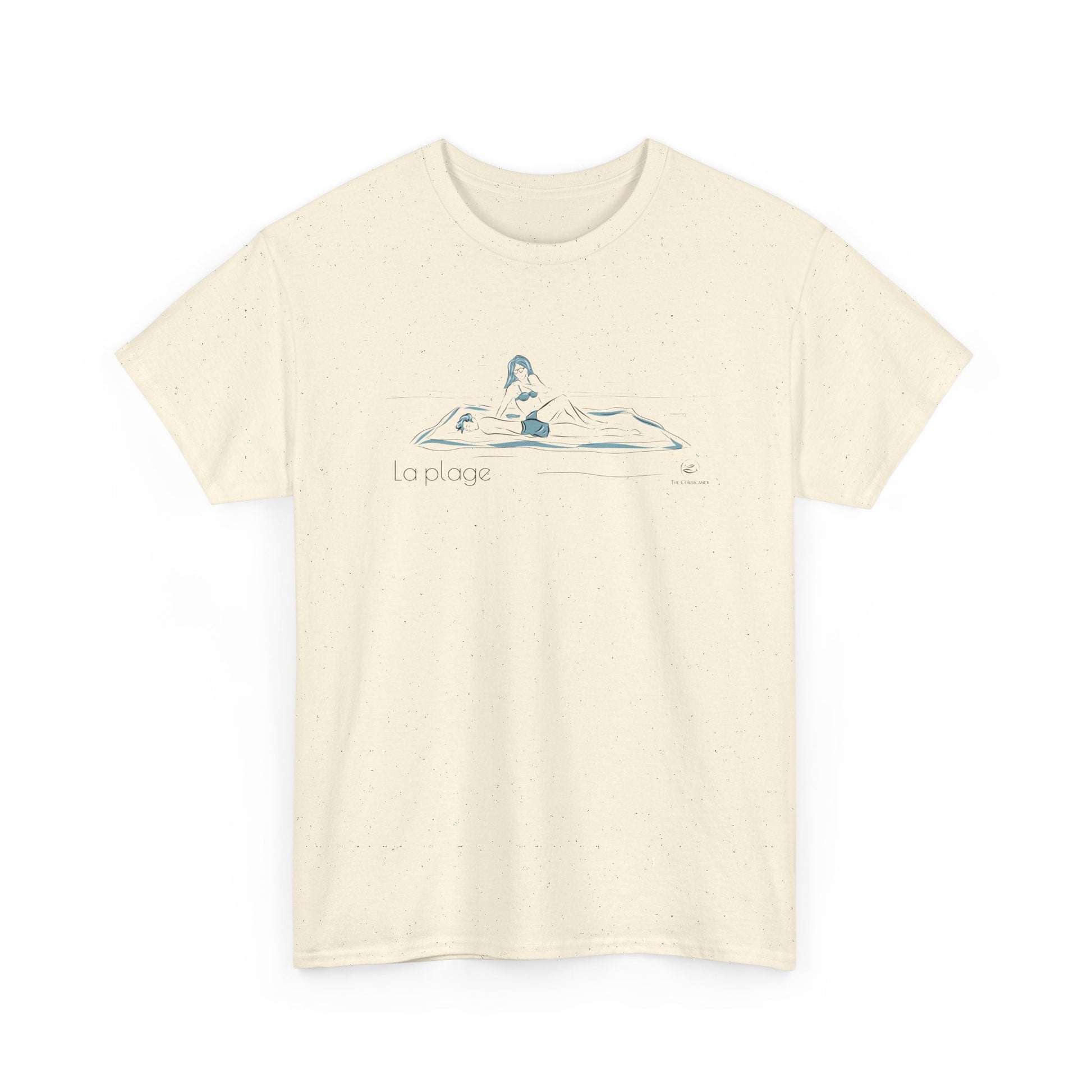 "La plage" T-shirt unisexe 100% coton éco - responsable - The Corsicaner