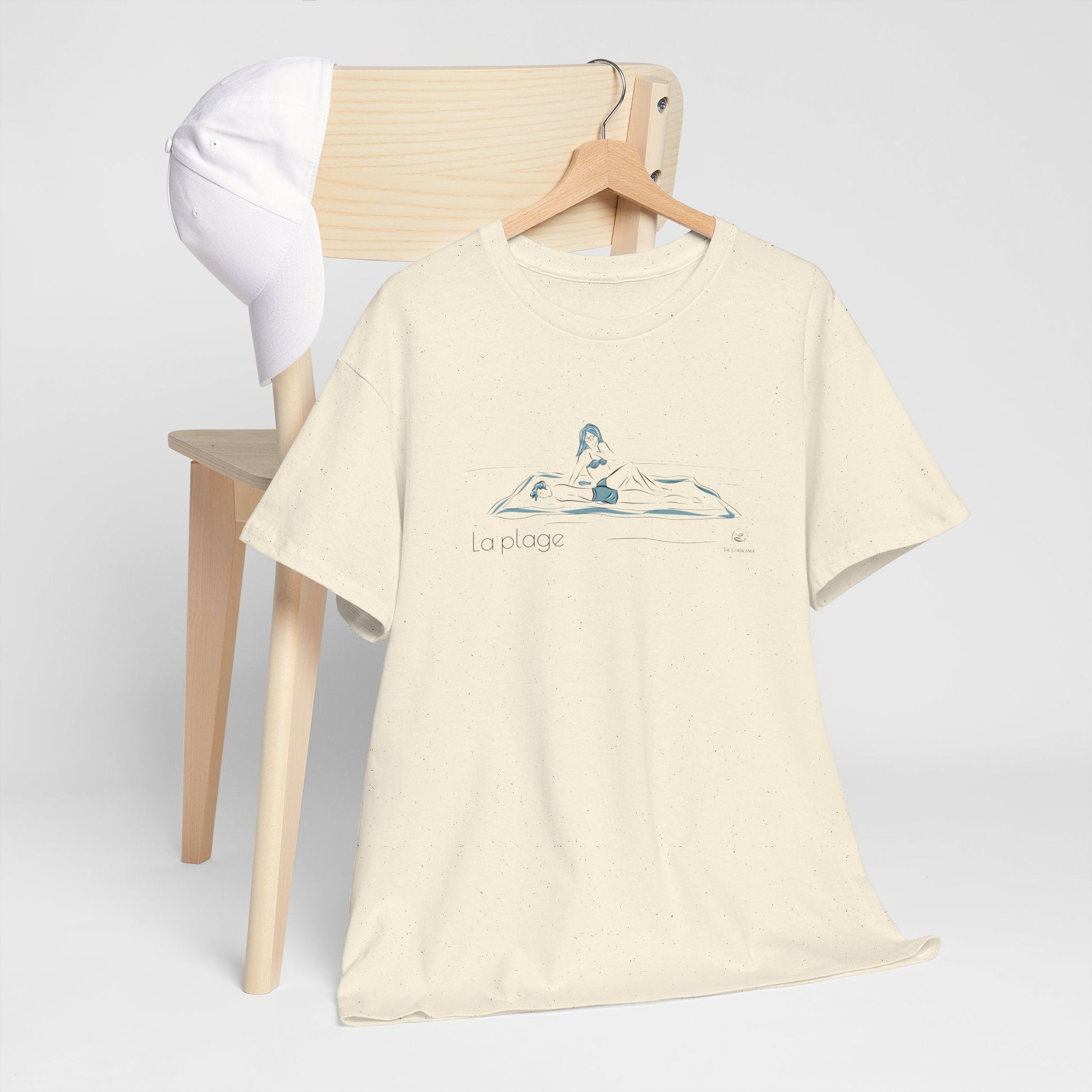 "La plage" T-shirt unisexe 100% coton éco - responsable - The Corsicaner