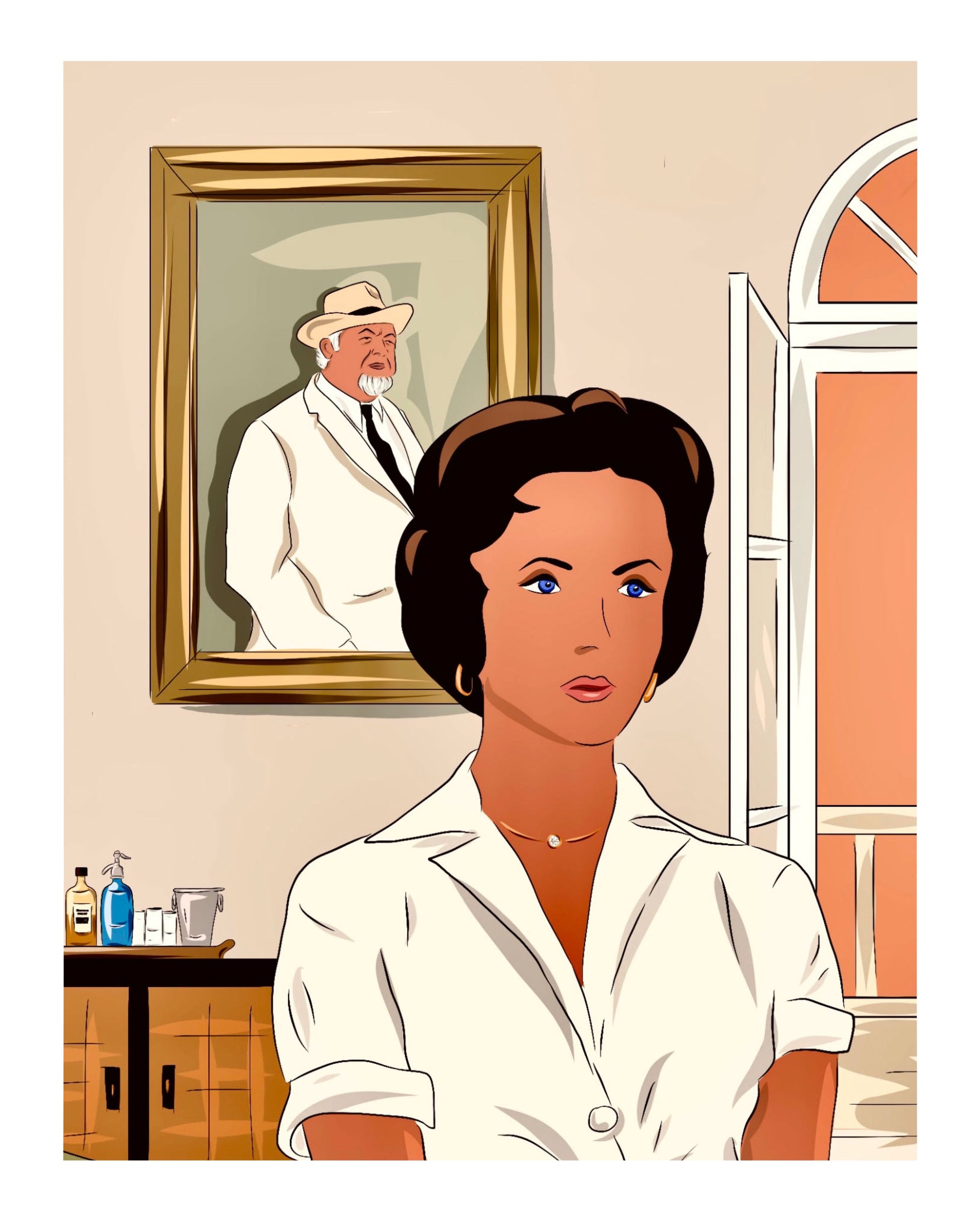 Maggie the cat - home decor, wall art, Elizabeth Taylor, alternative movie poster for a cat on a hot tin roof