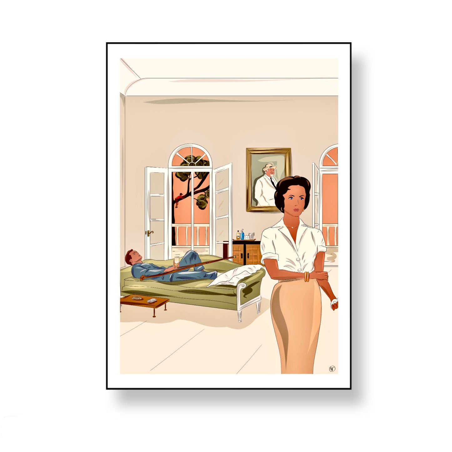 Maggie the cat - wall art, office wall art, home decor