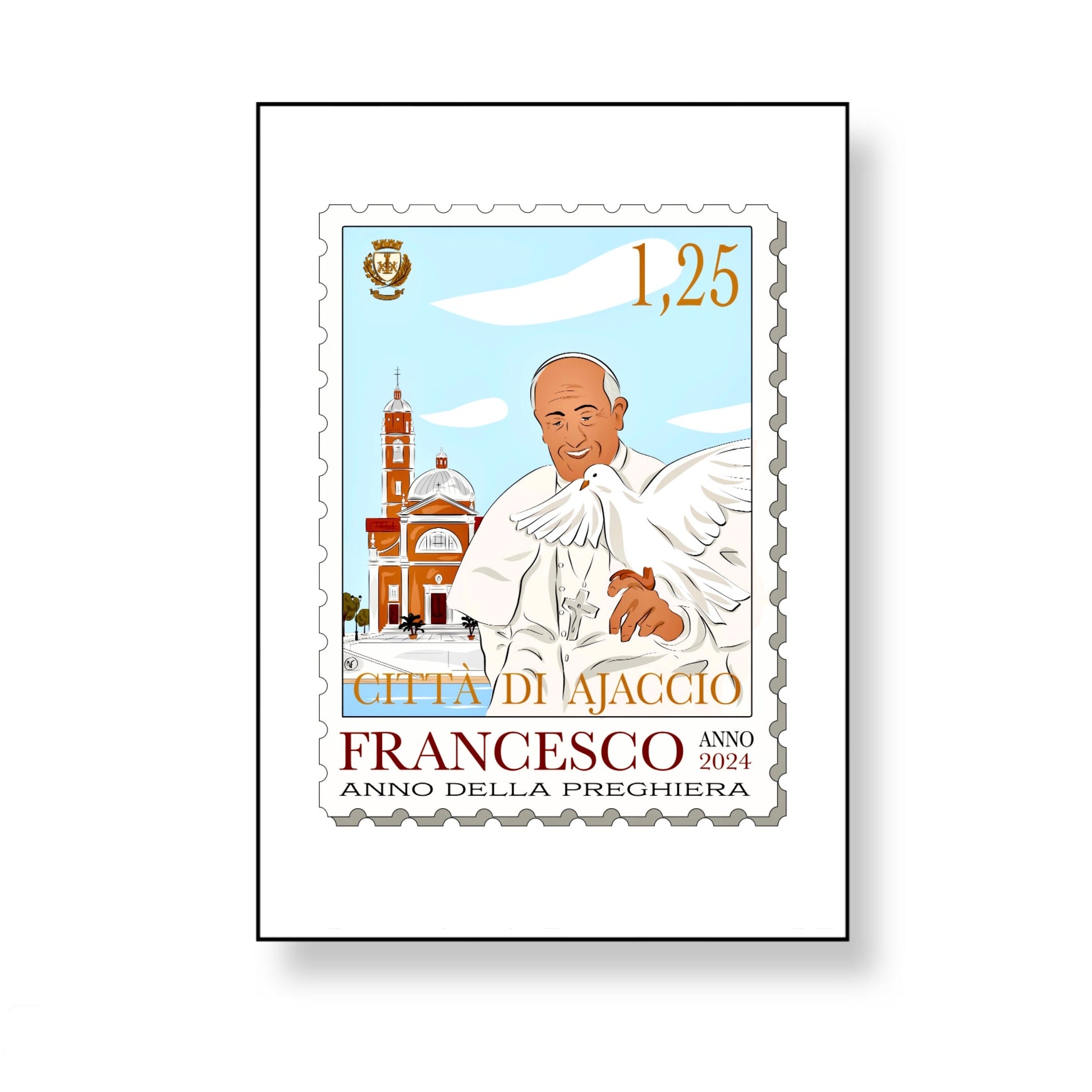 Papa Francesco ad Ajaccio (tirage d’art) - Le Pape François à Ajaccio - The Corsicaner