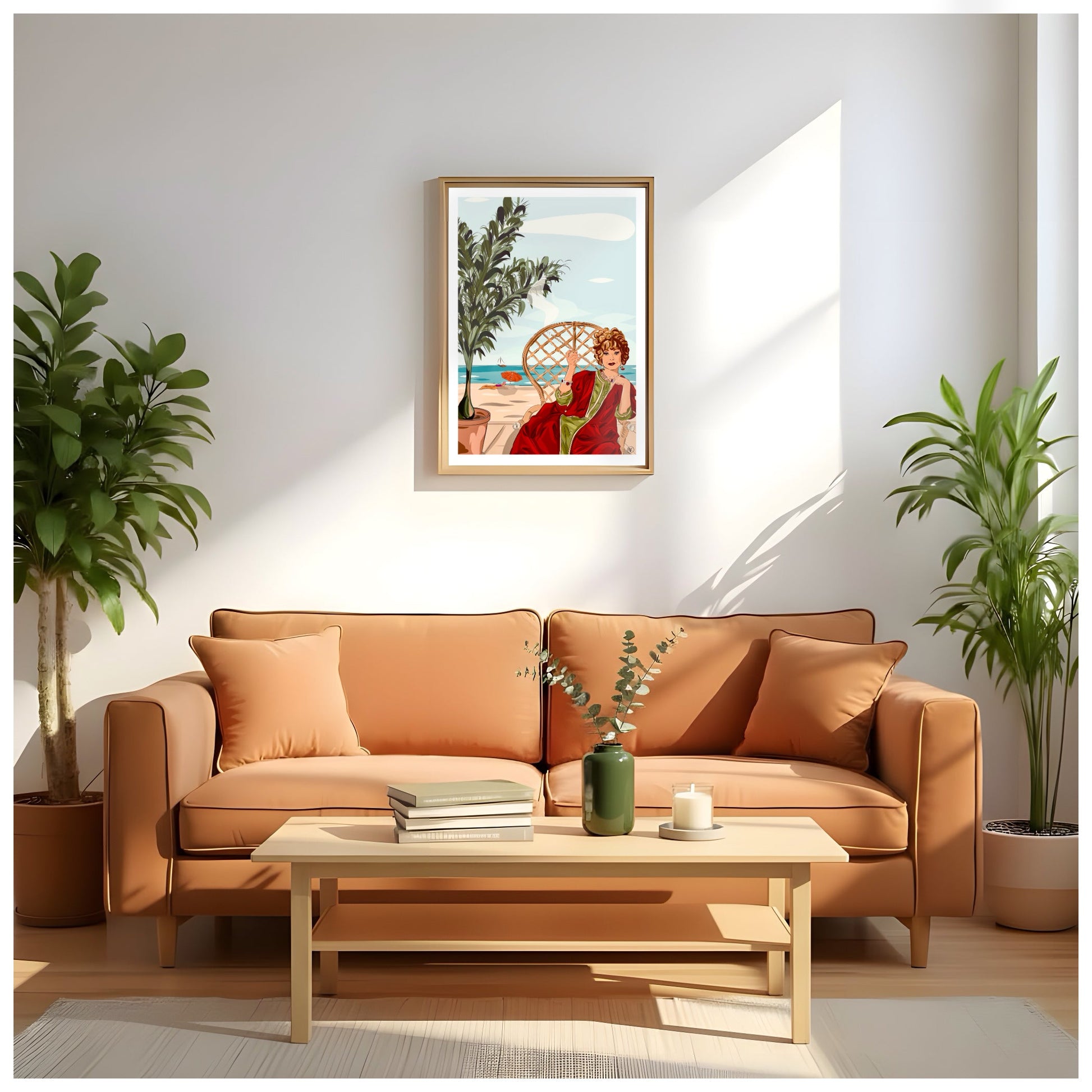 Portrait couleur dessiné à la main avec décor de fond - The Corsicaner