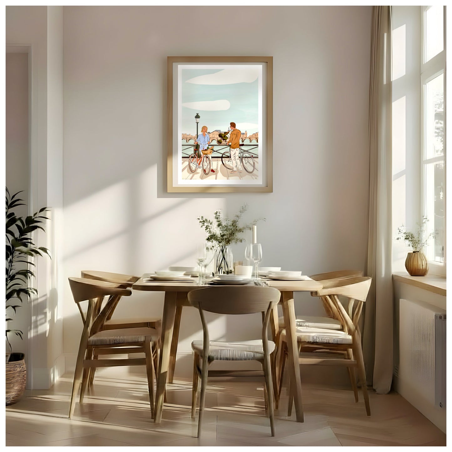 Portrait couleur dessiné à la main avec décor de fond - The Corsicaner