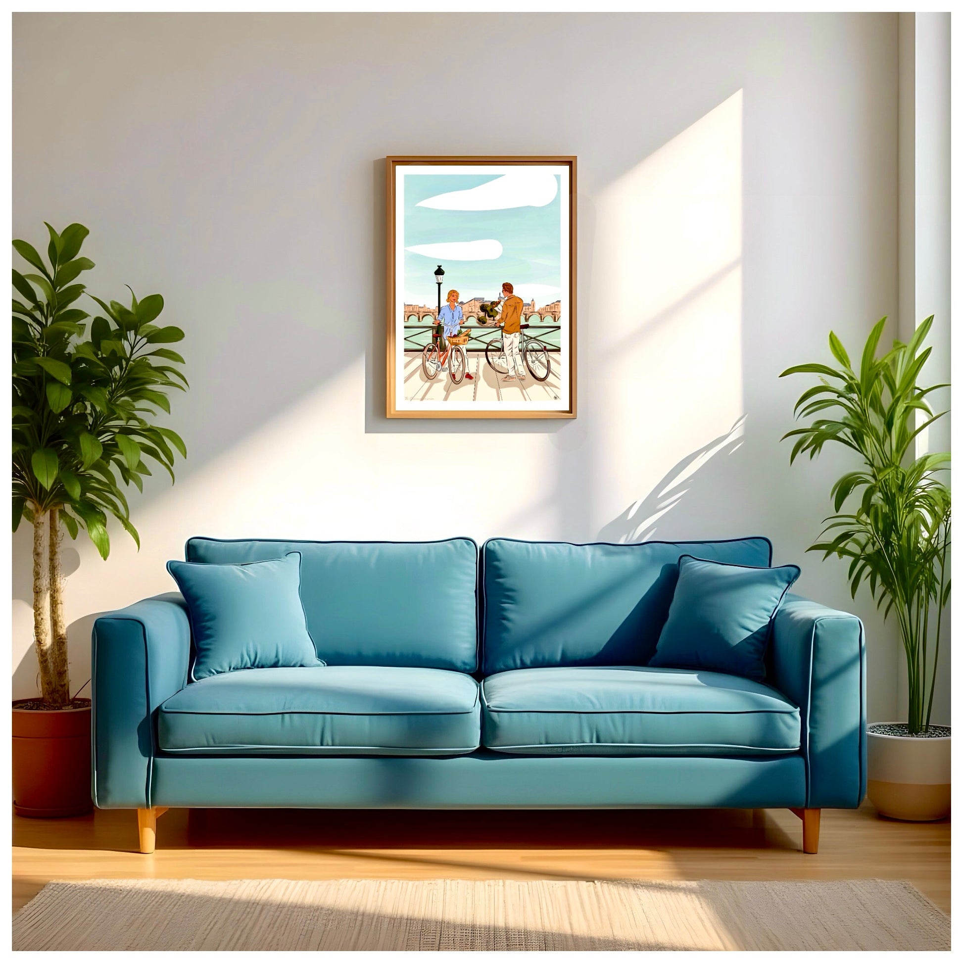 Portrait couleur dessiné à la main avec décor de fond - The Corsicaner