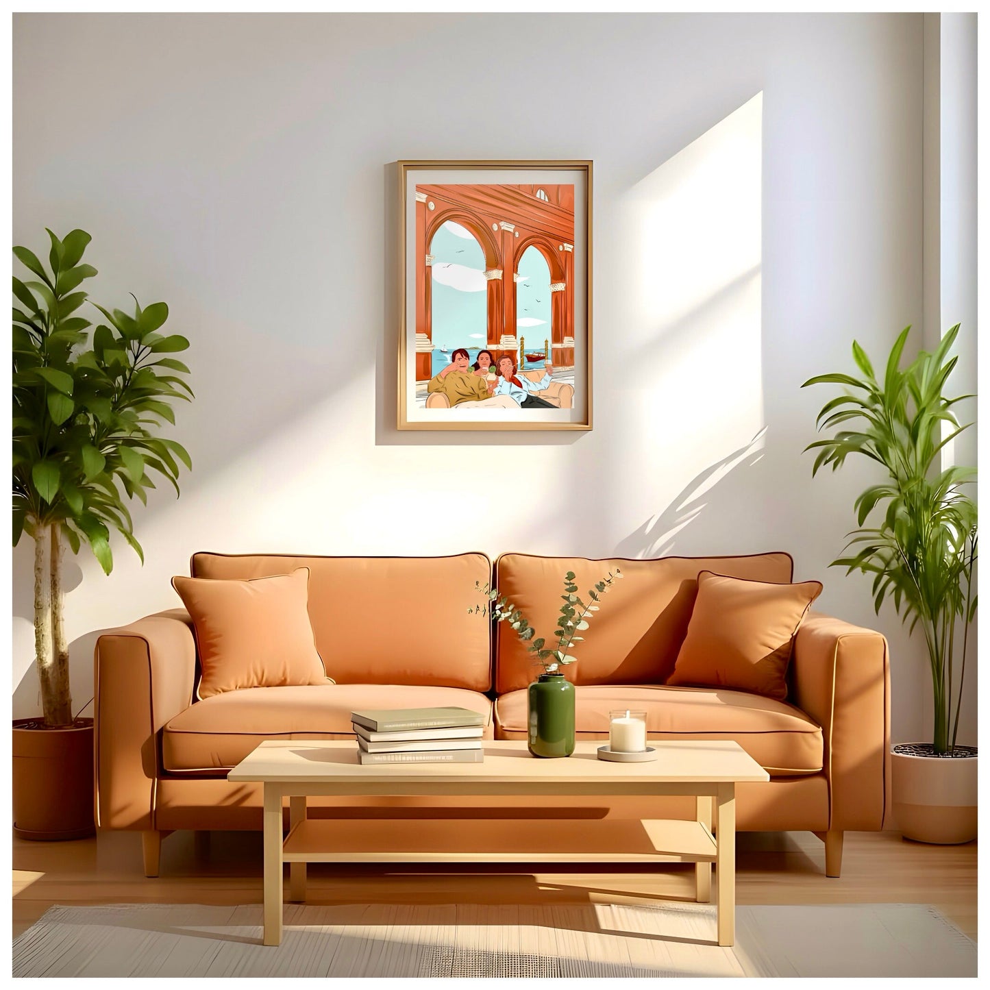 Portrait couleur dessiné à la main avec décor de fond - The Corsicaner