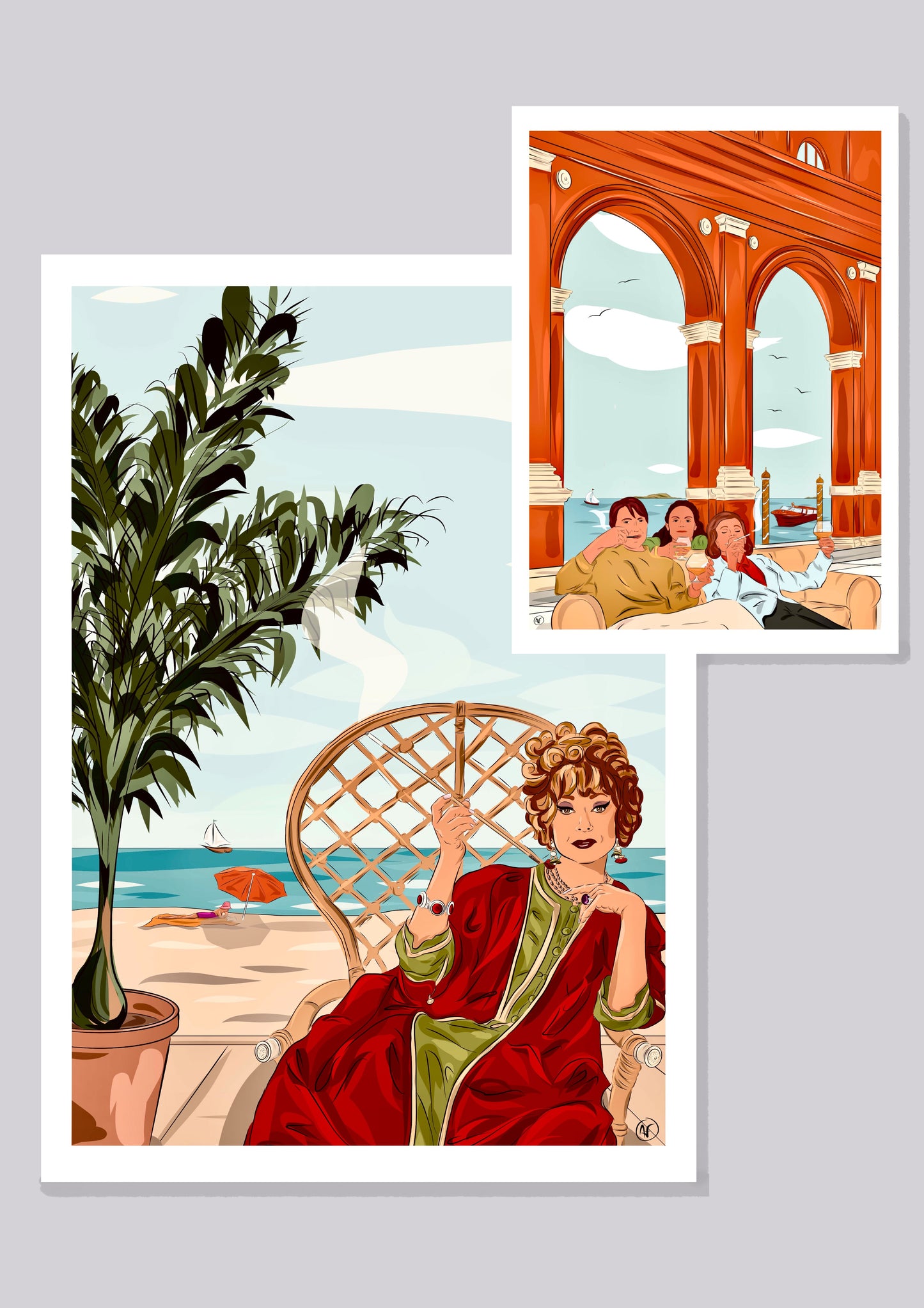 Votre portrait couleur dessiné à la main, le cadeau personnalisé .